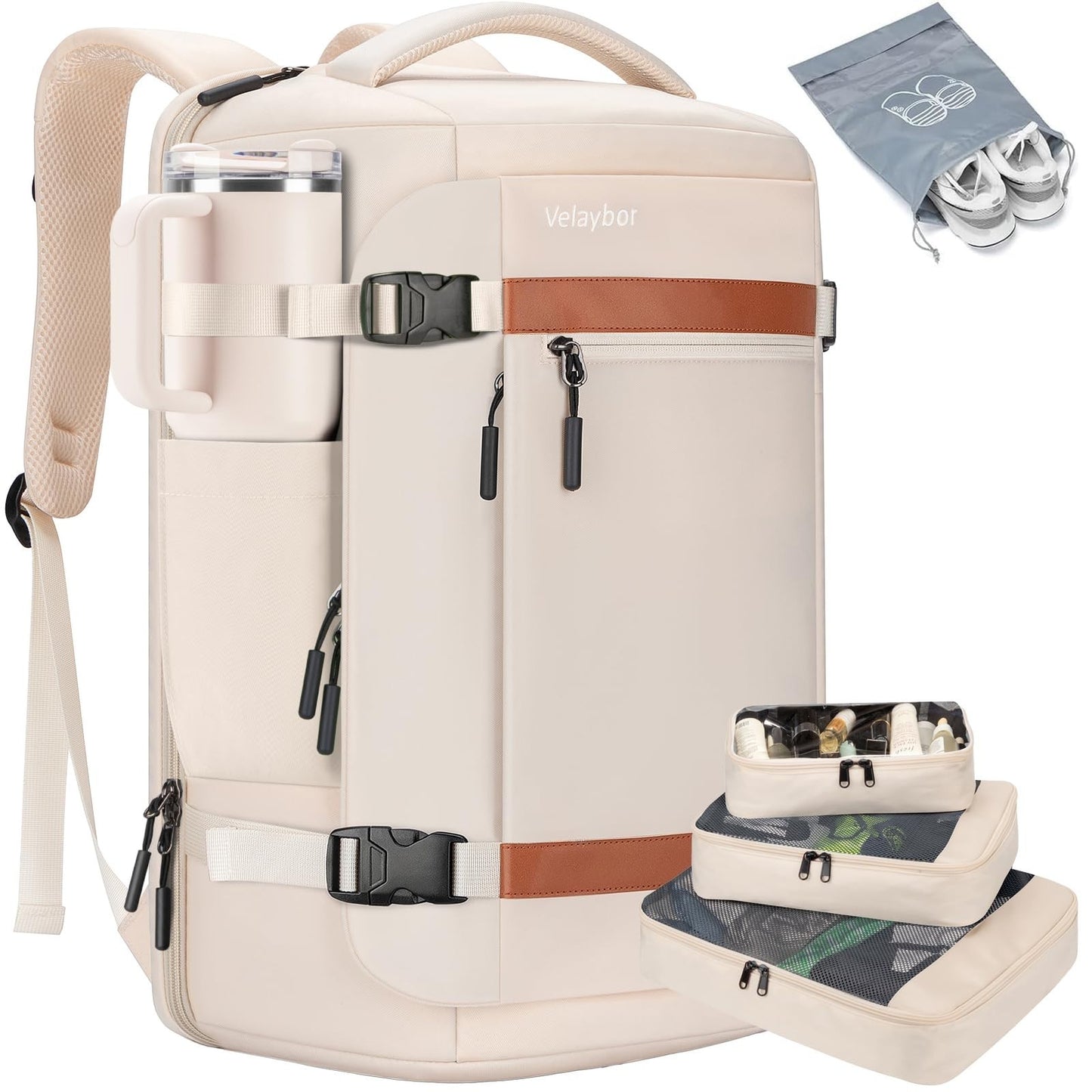 42L Travel Backpack with 4 Packing Cubes, TSA Approved, Water-Resistant Carry-On1