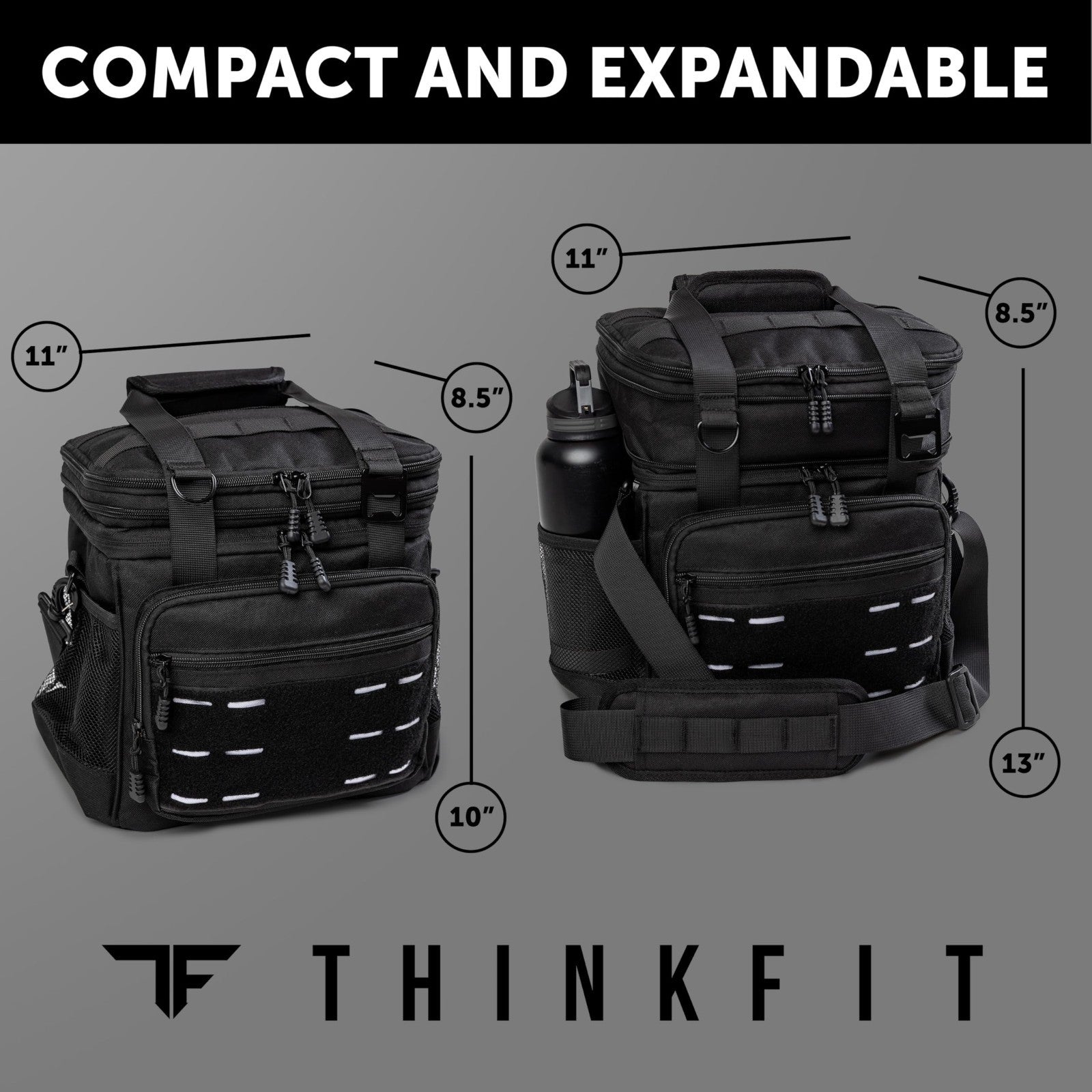 Tactical Insulated Lunch Bag - Heavy Duty Meal Prep Cooler - Large Capacity, Wat7