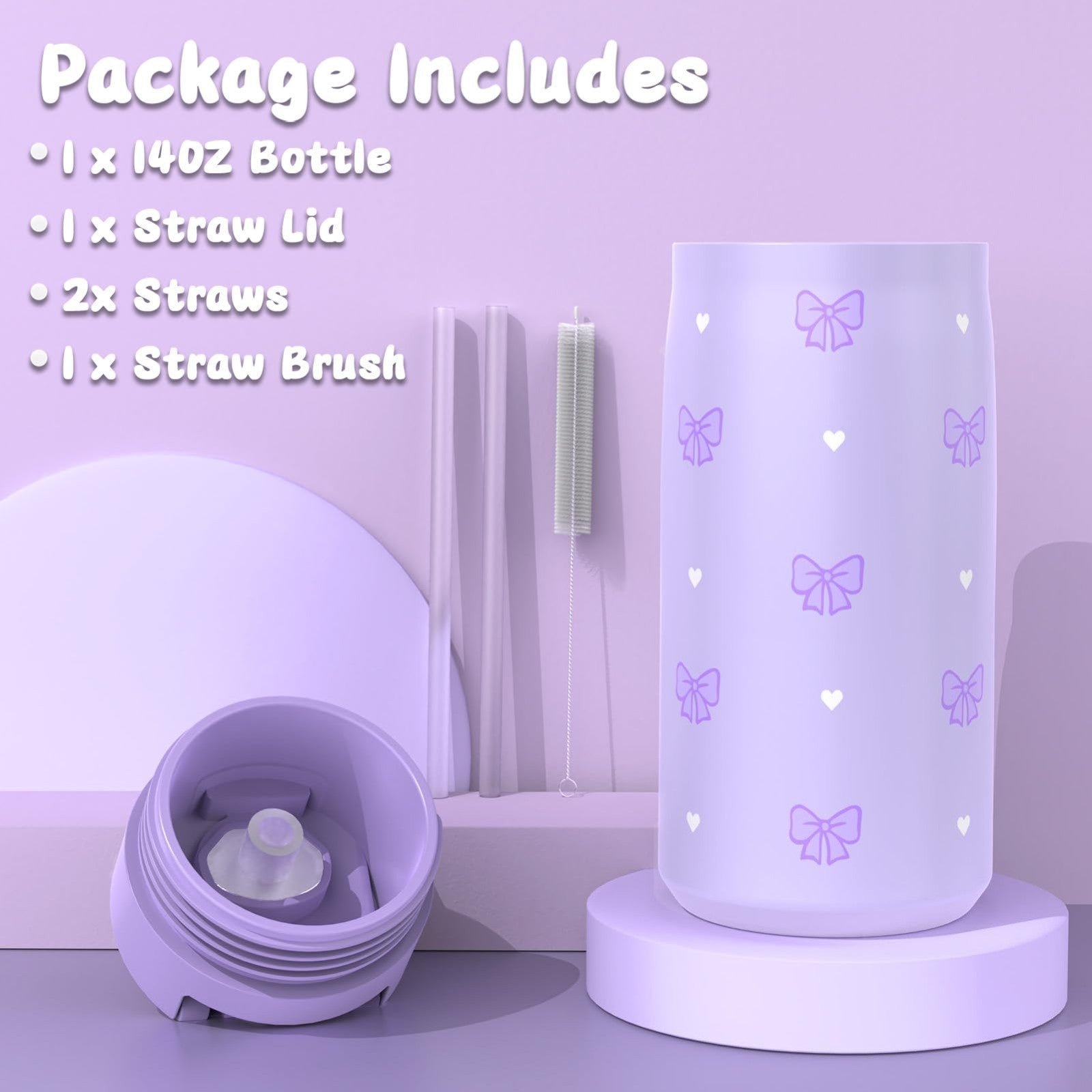 Stylish Girls Backpack Set 4PCS   Includes 14OZ Water Bottle, Lunch Bag & Pencil4