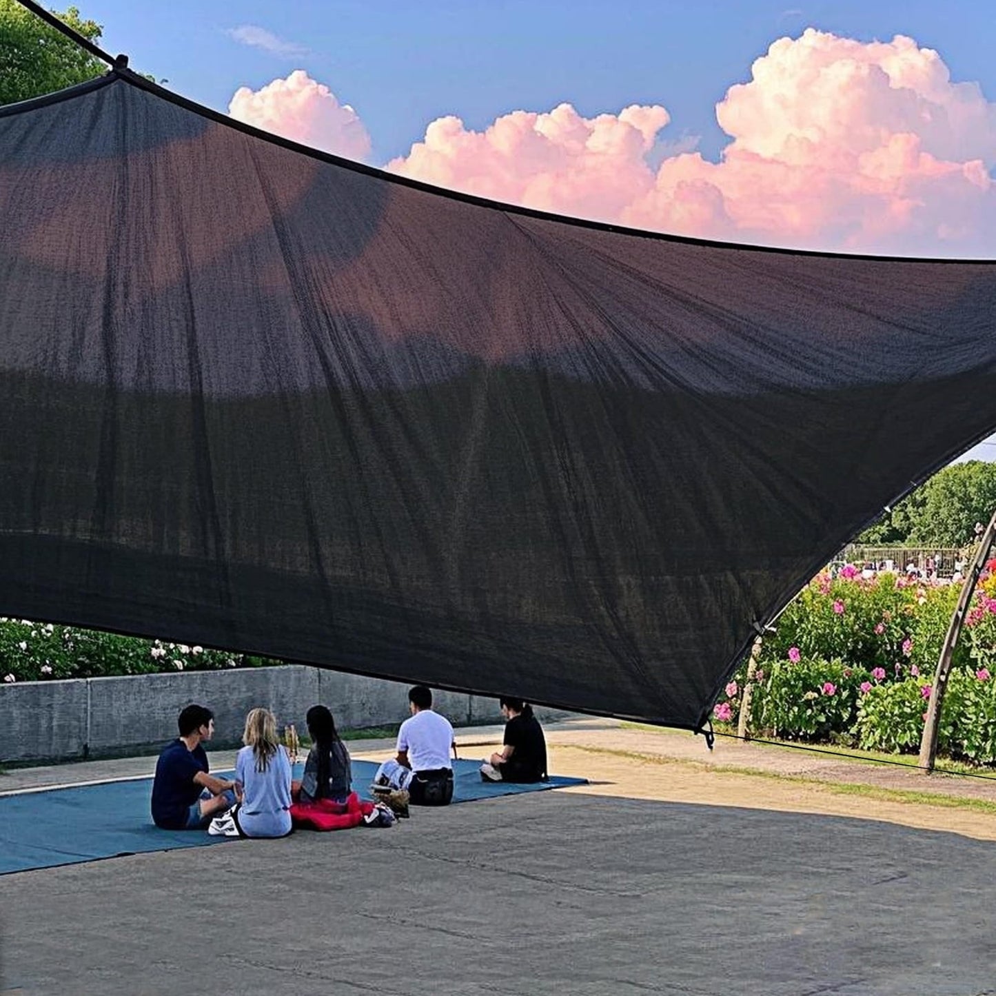 90% Black Shade Cloth 8x10 FT - Garden Mesh Tarp for Greenhouse, Patio, Plants &1