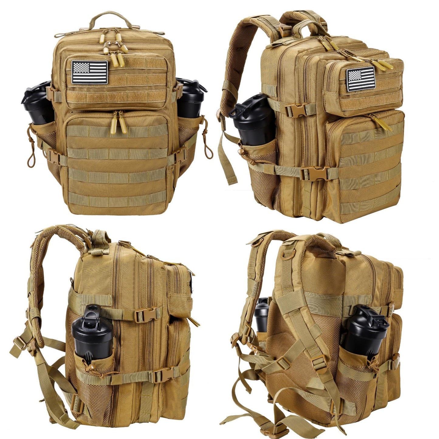 Tactical Military Backpack 25L/35L   Army Assault Pack, Small Rucksack with Wate2