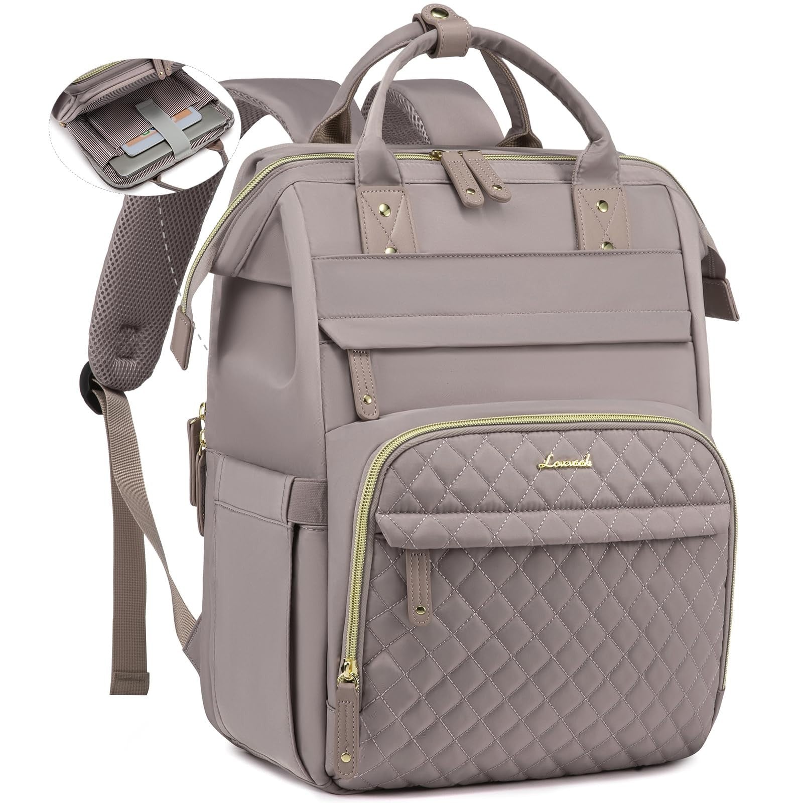 Stylish 15.6" Waterproof Laptop Backpack for Women   Travel, Work, College Bag1