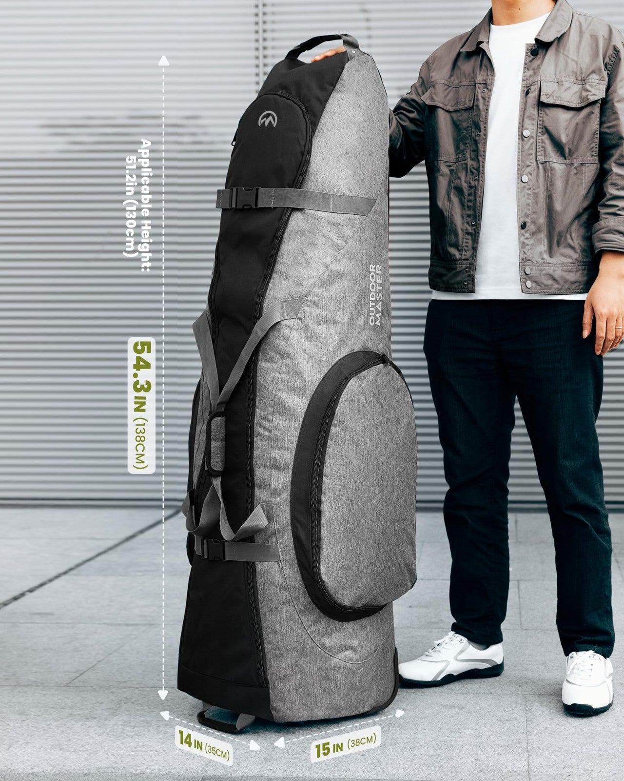 Padded Golf Travel Bag with Reinforced Wheels | Waterproof 900D Oxford, Soft Sid7