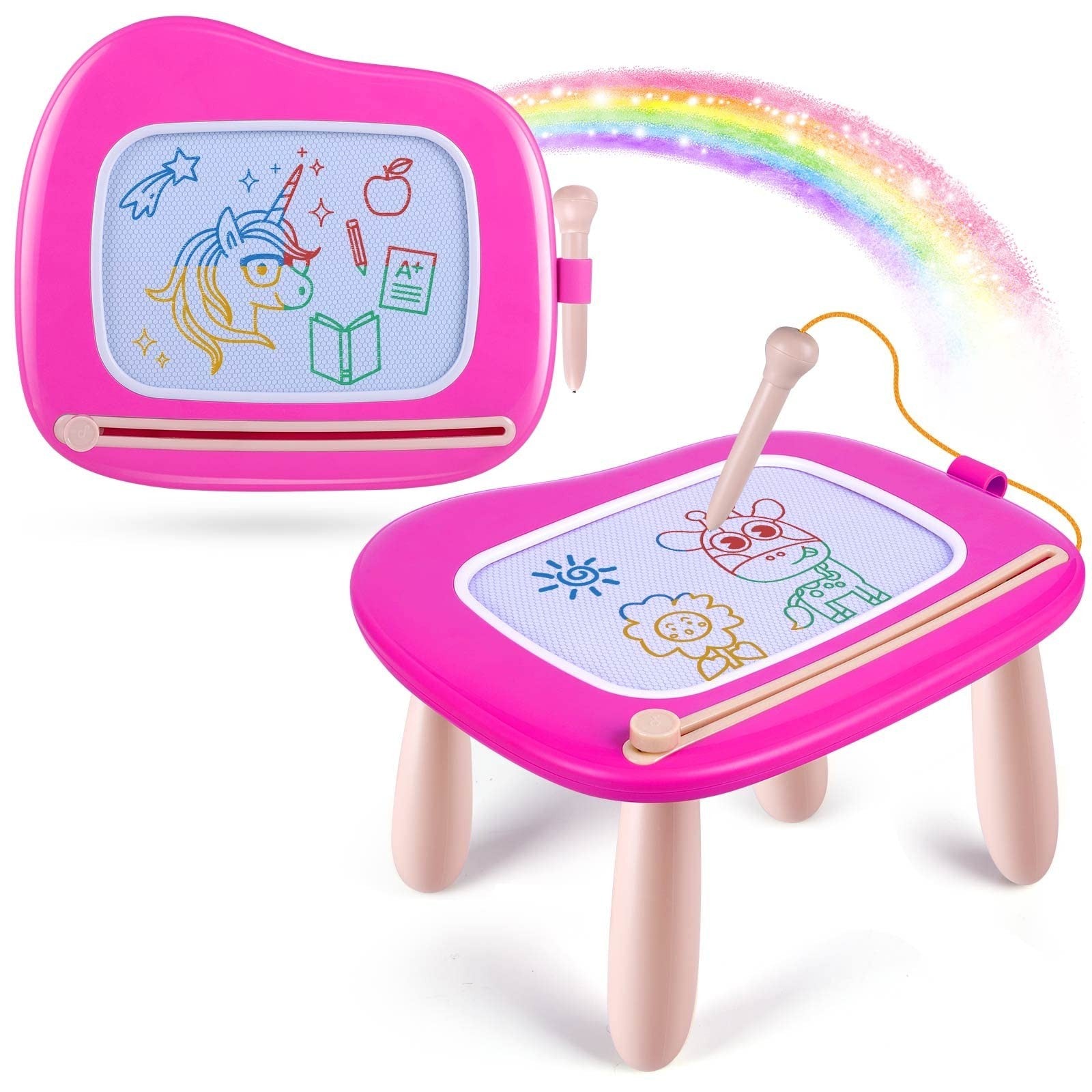 Magnetic Drawing Board for Toddlers - Erasable Doodle Toy for Home & Travel, Age0