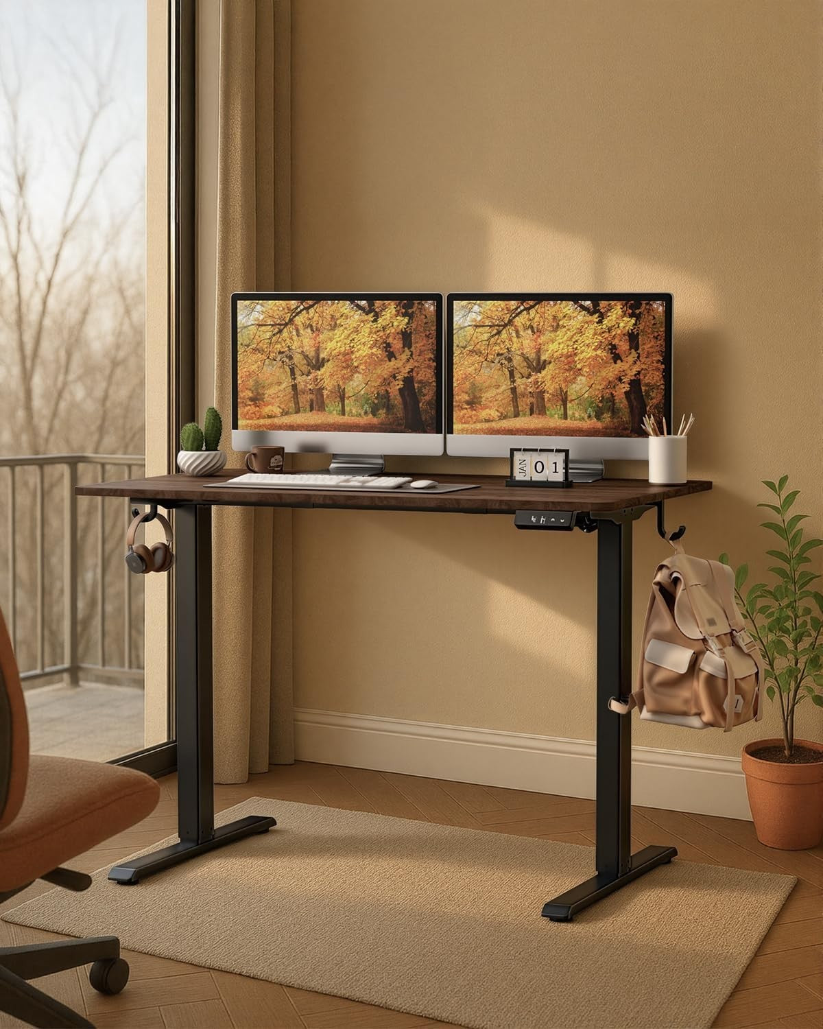 Height Adjustable Electric Standing Desk 48"x24", Ergonomic Sit Stand Desk, Memo2