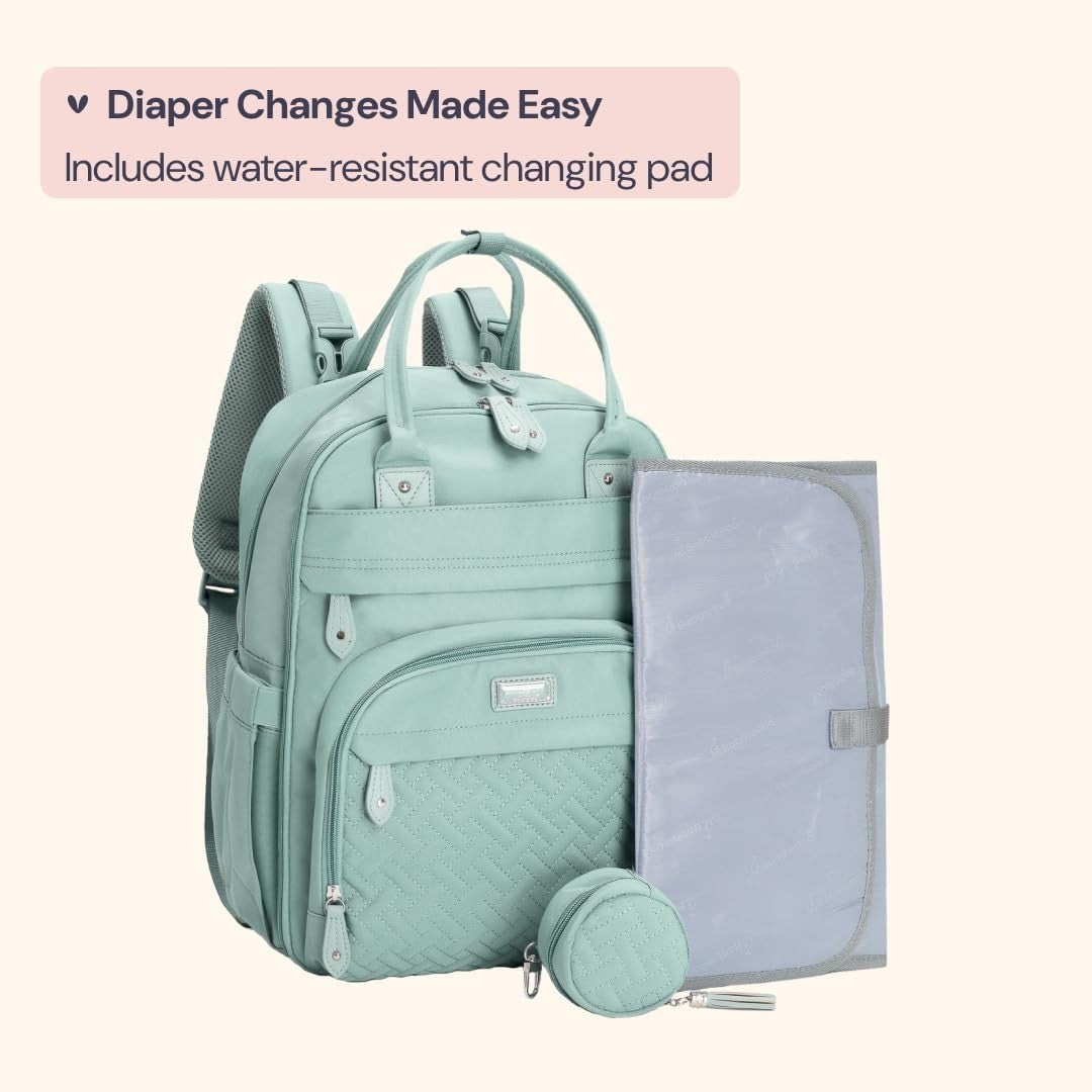 Multi Function Water Resistant Diaper Bag Backpack   Baby Travel Essentials, Cha8