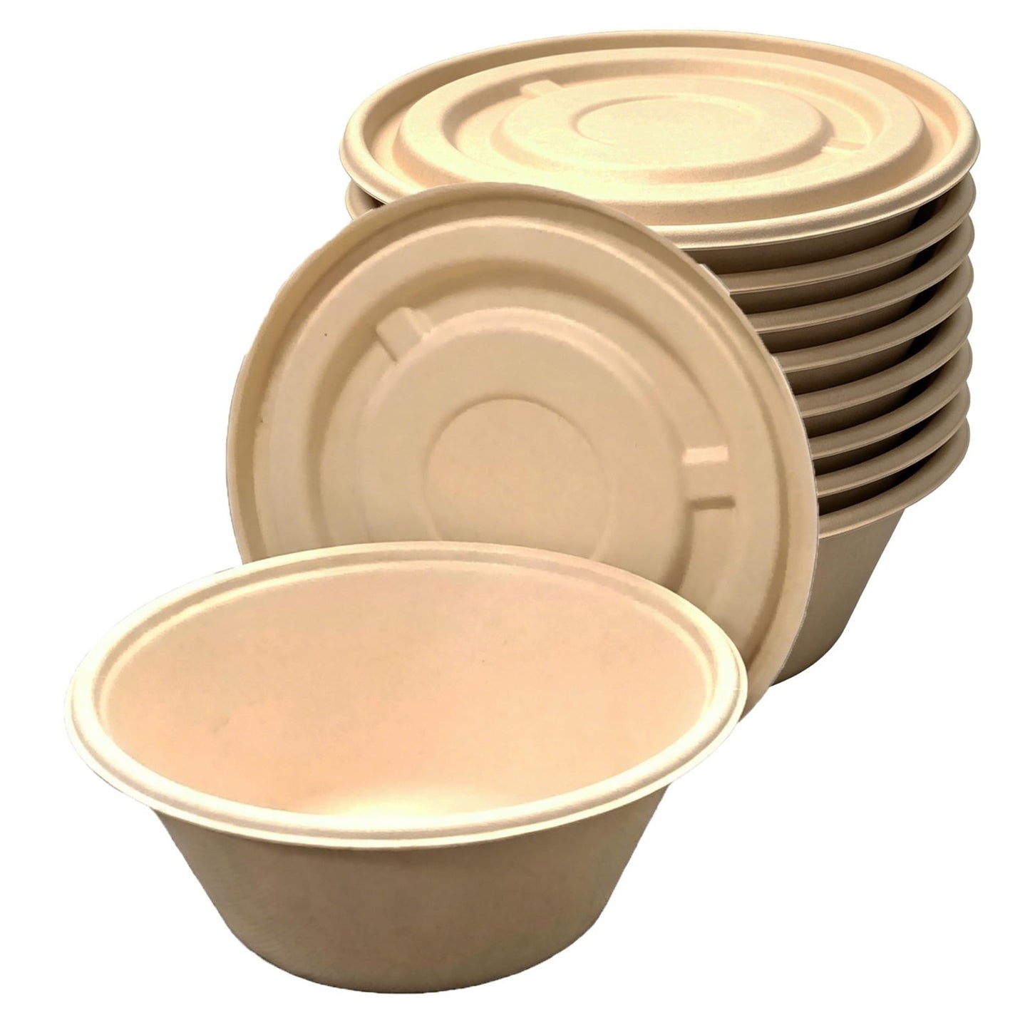 100 Pack 25 oz Heavy Duty Disposable Soup Bowls with Lids | Microwave Safe Ramen1