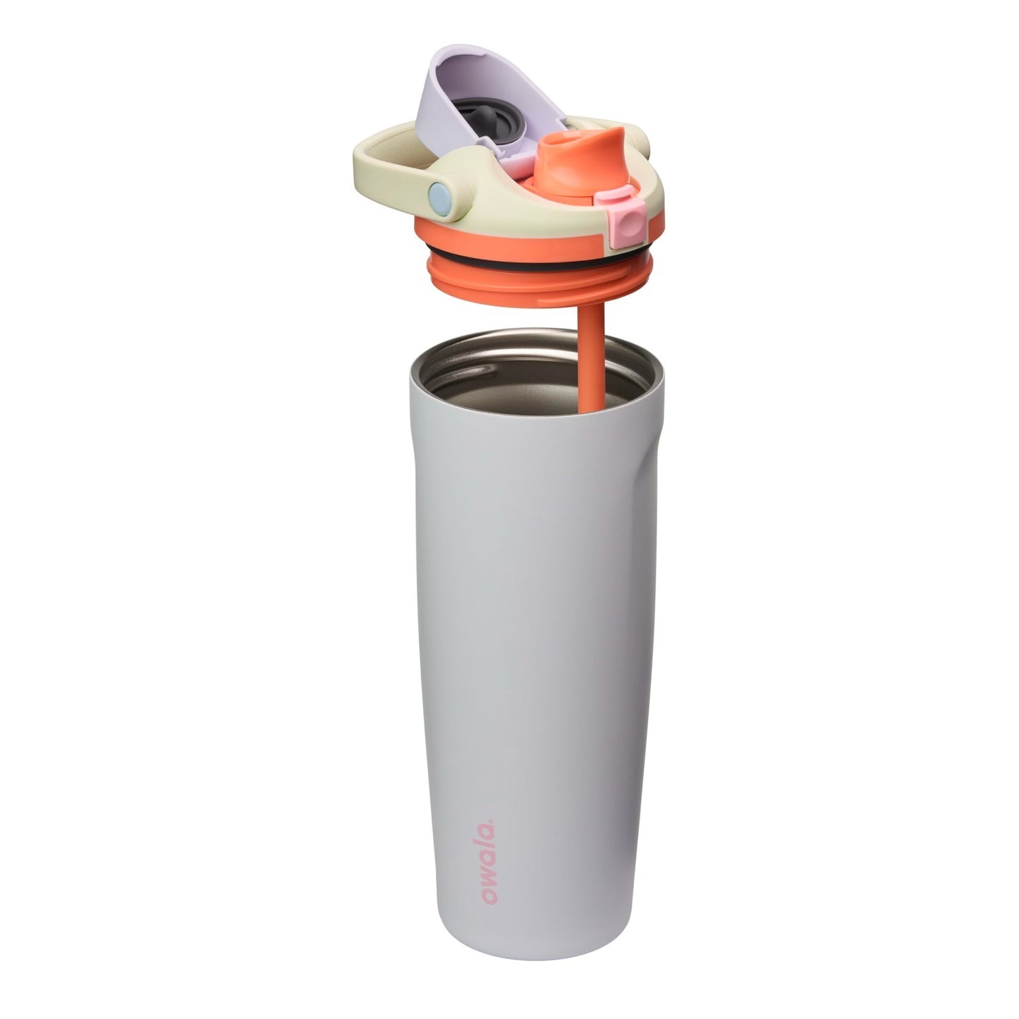 Insulated Stainless Steel Water Bottle 30oz   Two Way Spout, Built In Straw, Lea3