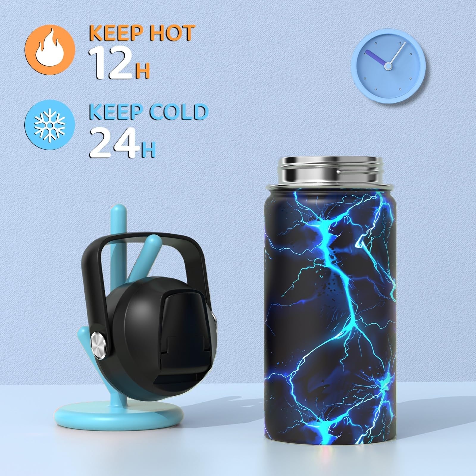 Cool Luminous Gamer Backpack for Boys, 6PCS Set with Insulated Water Bottle, Lun5