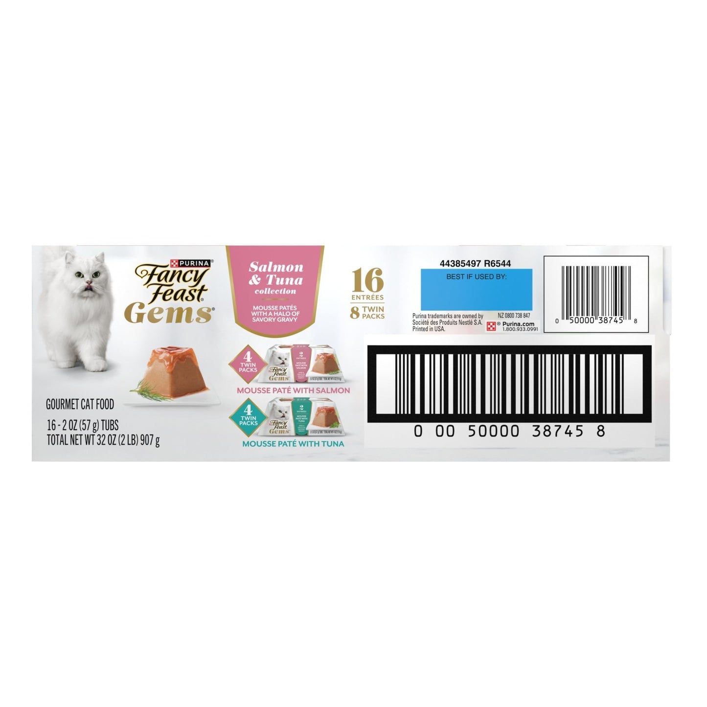 Gourmet Wet Cat Food Variety Pack   Salmon & Tuna Pate Mousse in Gravy   16 Cans8