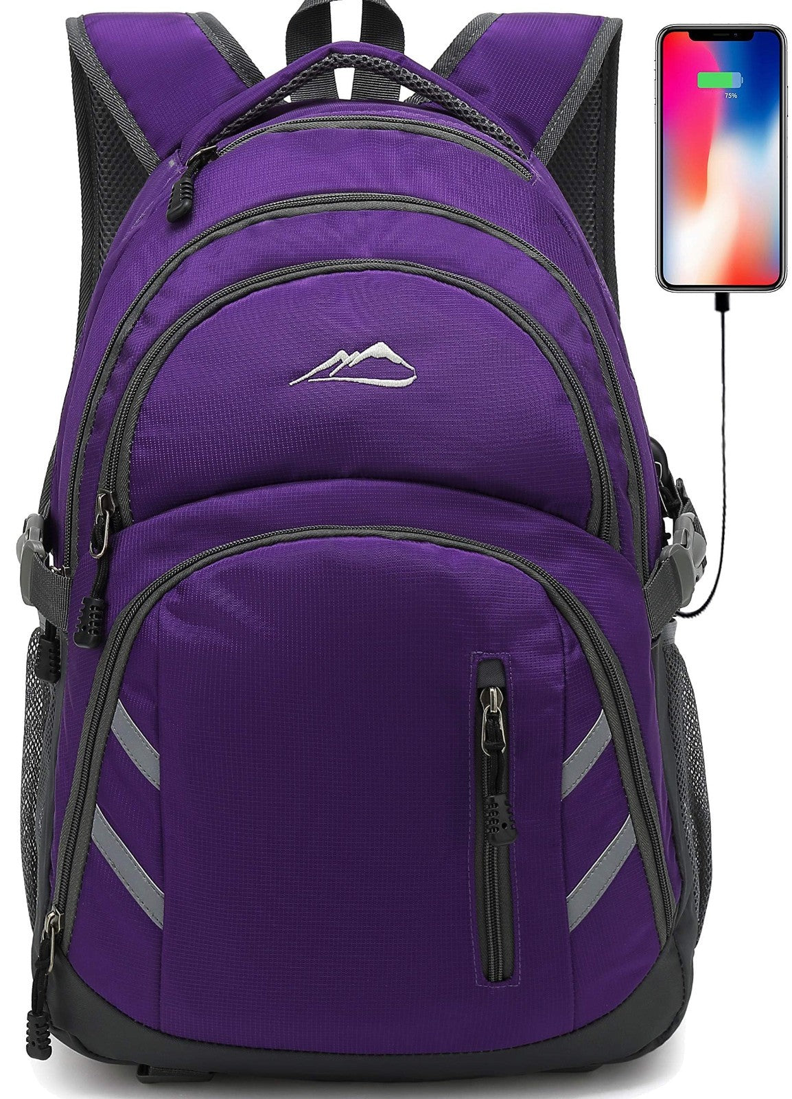 College Laptop Backpack with USB Charging Port, Anti Theft, Fits 15.6" Laptops,1