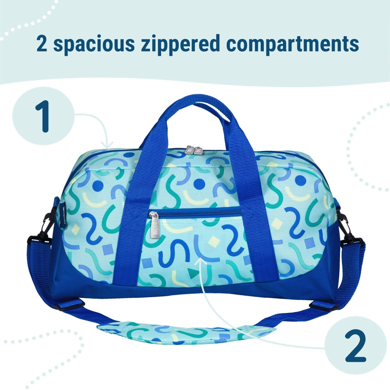Kids Overnighter Duffel Bag - Carry-On Size, Perfect for School & Sleepovers - C4