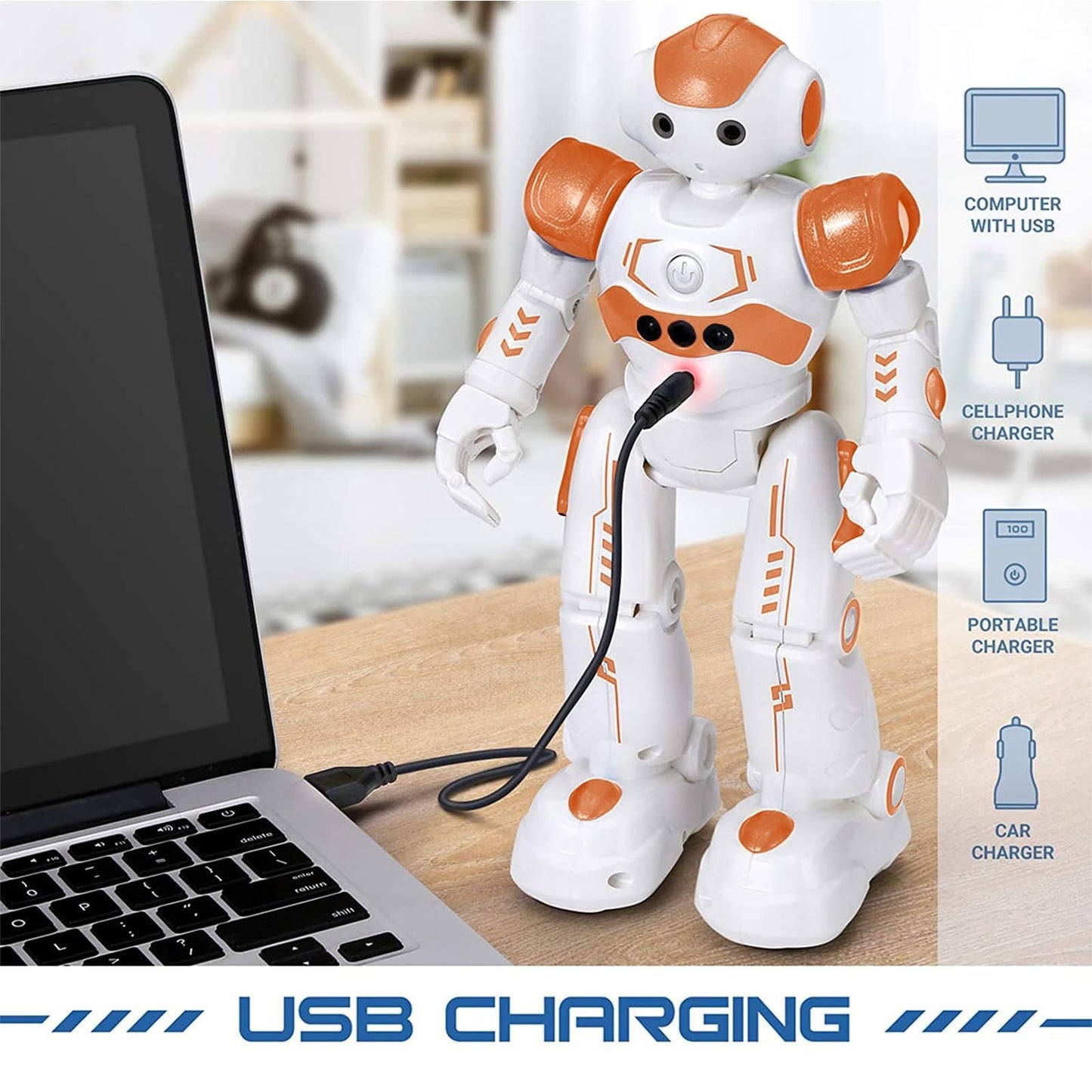 Programmable RC Robot Toy for Kids   Gesture Control, Smart Remote, Gift for Age4