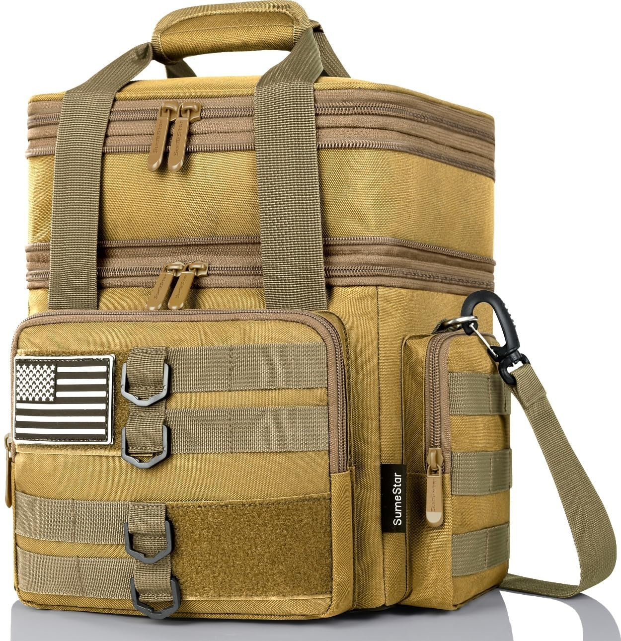 Tactical Insulated Lunch Bag for Men, Heavy Duty Expandable Cooler, Leakproof Pa1