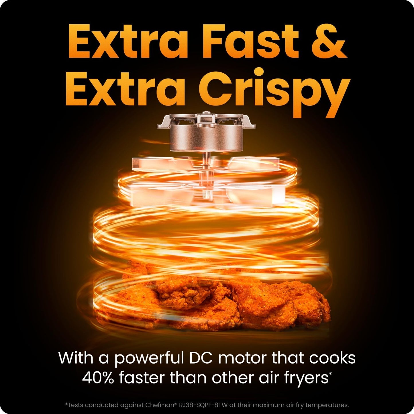 9 Qt Air Fryer   7 in 1 High Powered 450°F, XL Basket, Viewing Window, Crisp Res3