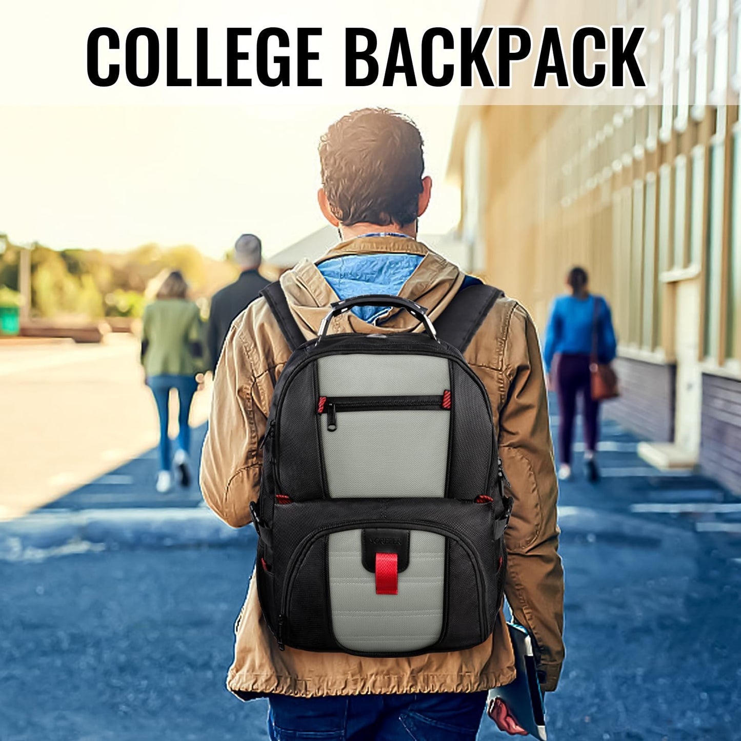 Large Heavy Duty Laptop Backpack for Men, Travel Backpack with Multiple Pockets2