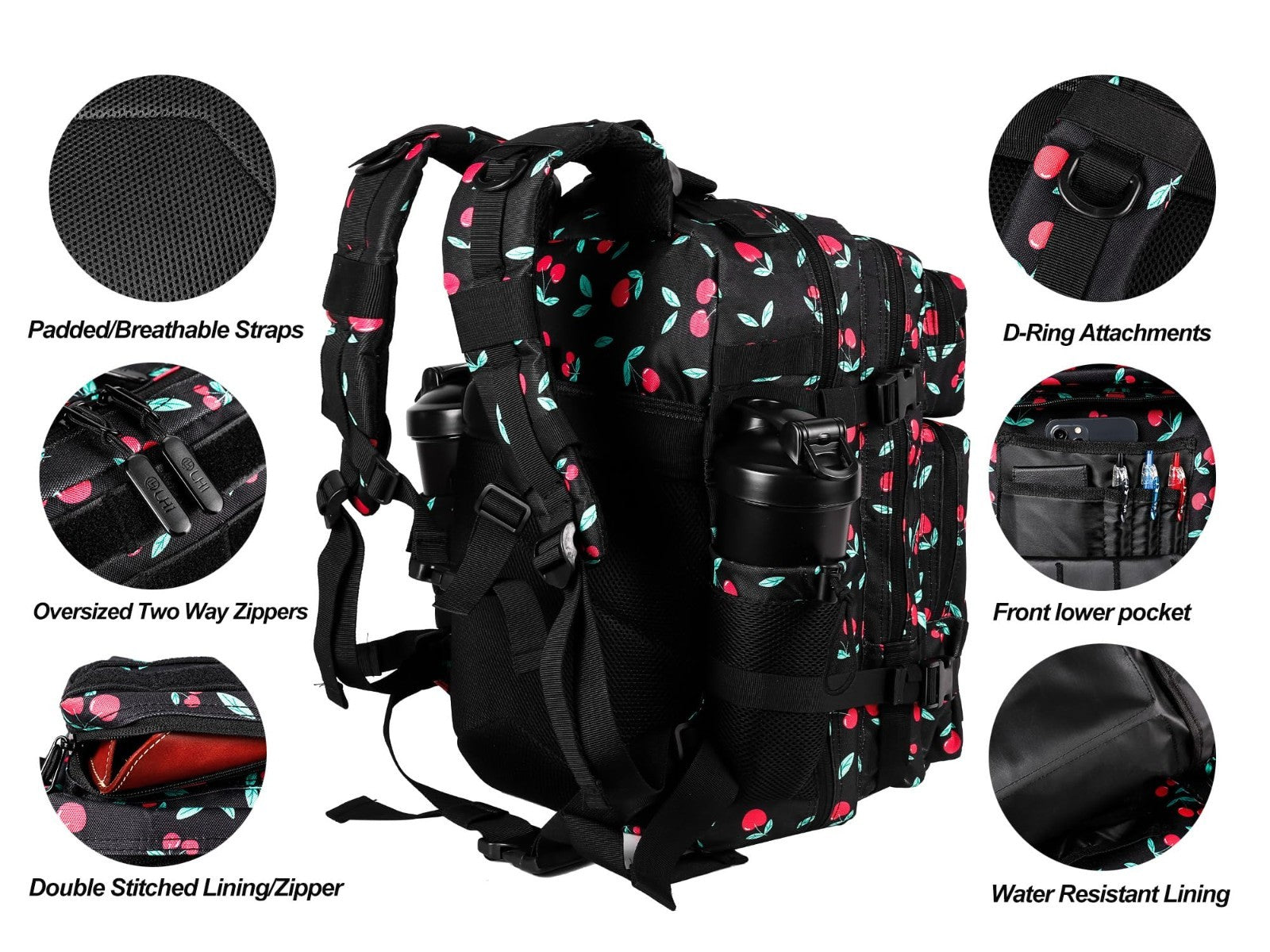 Tactical Military Backpack 25L/35L   Army Assault Pack Rucksack with Water Bottl4