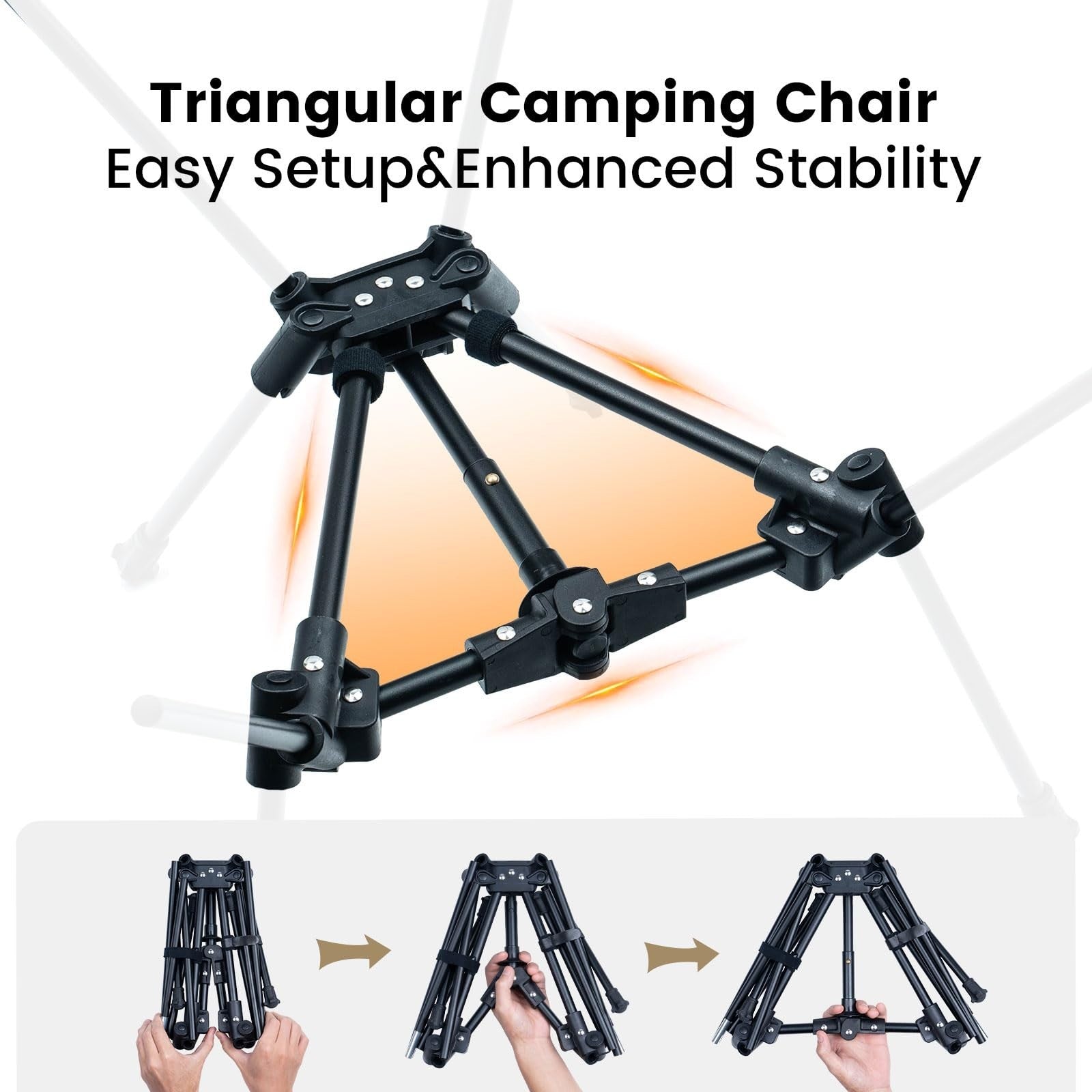 Lightweight Folding Camping Chair - Portable Backpacking Seat, 330 lbs Capacity4