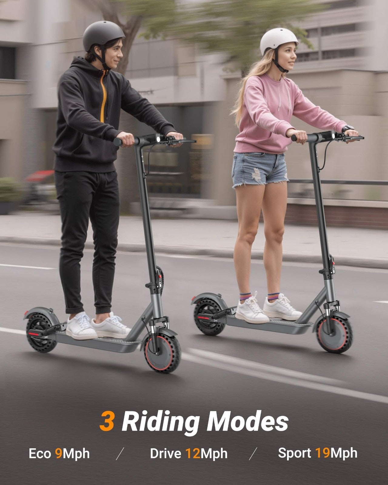 Powerful Electric Scooter 350W-500W, 9-22 MPH, 10-41 Mile Range, Dual Suspension4