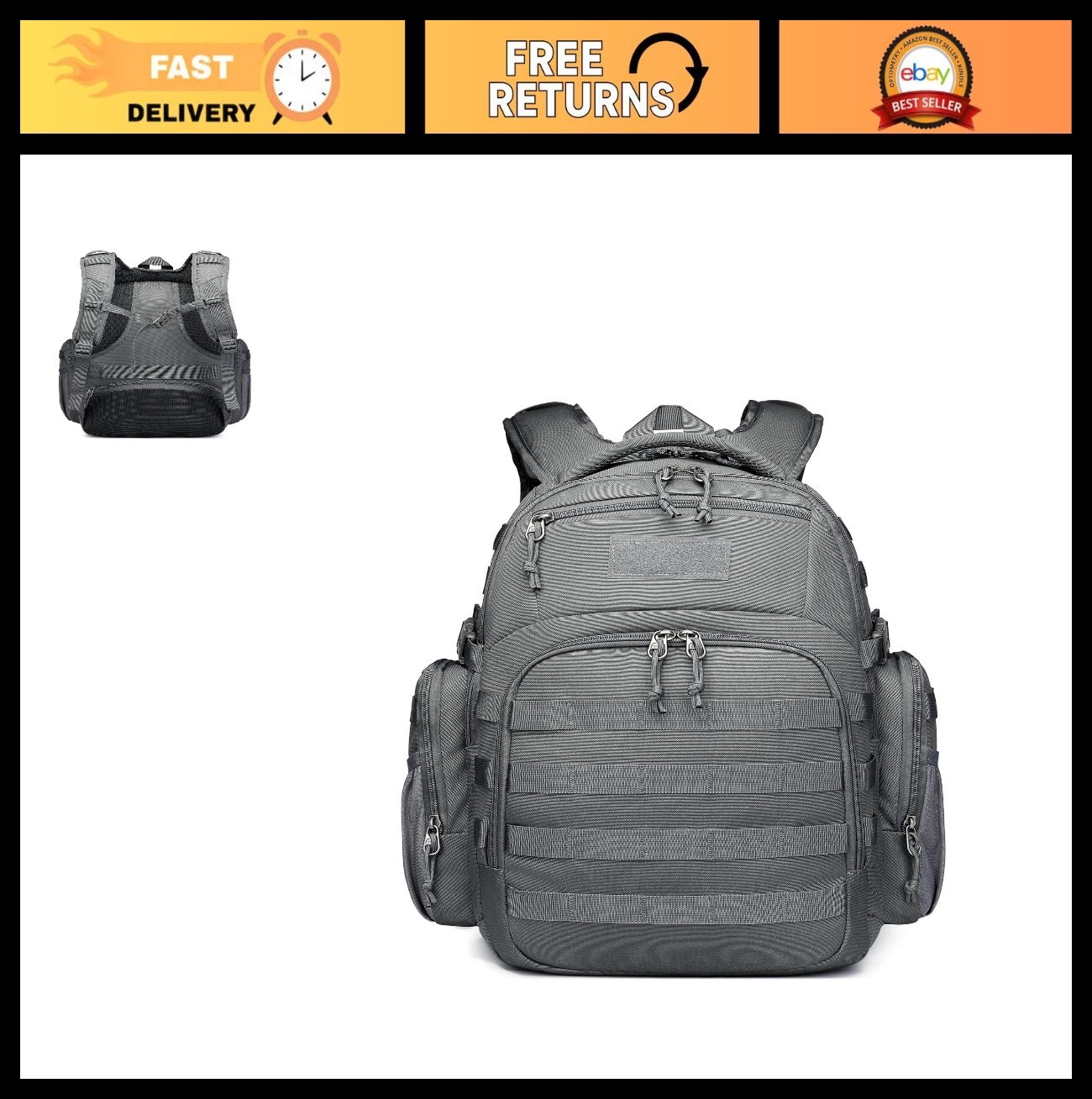 Tactical Military Backpack for Men   Small Black Assault Bag, Outdoor Gear0