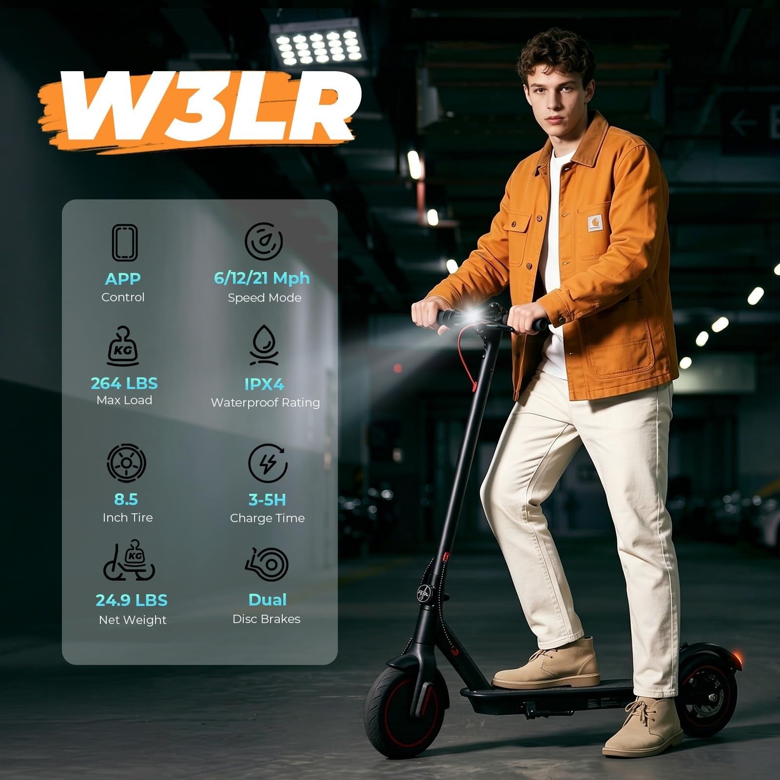 High-Power Electric Scooter for Adults & Teens, 1200W/1000W/500W Motor, 10"/8.5"2