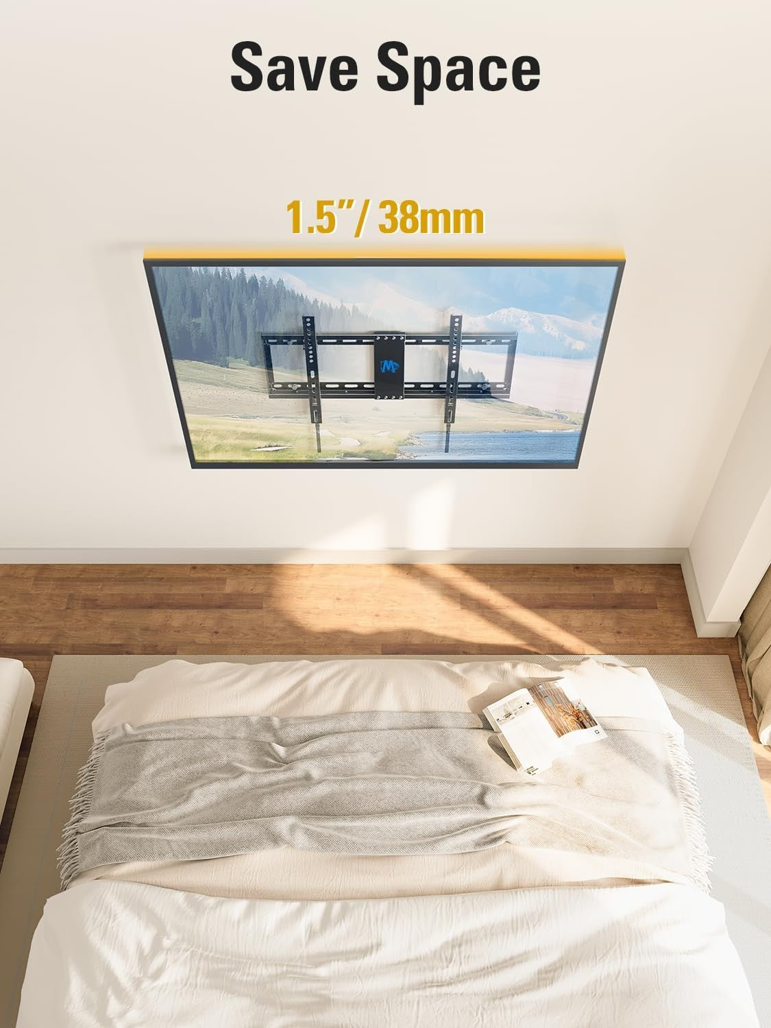 Universal Tilt TV Wall Mount for 37 90 Inch TVs, Low Profile, 132lbs Capacity, V3