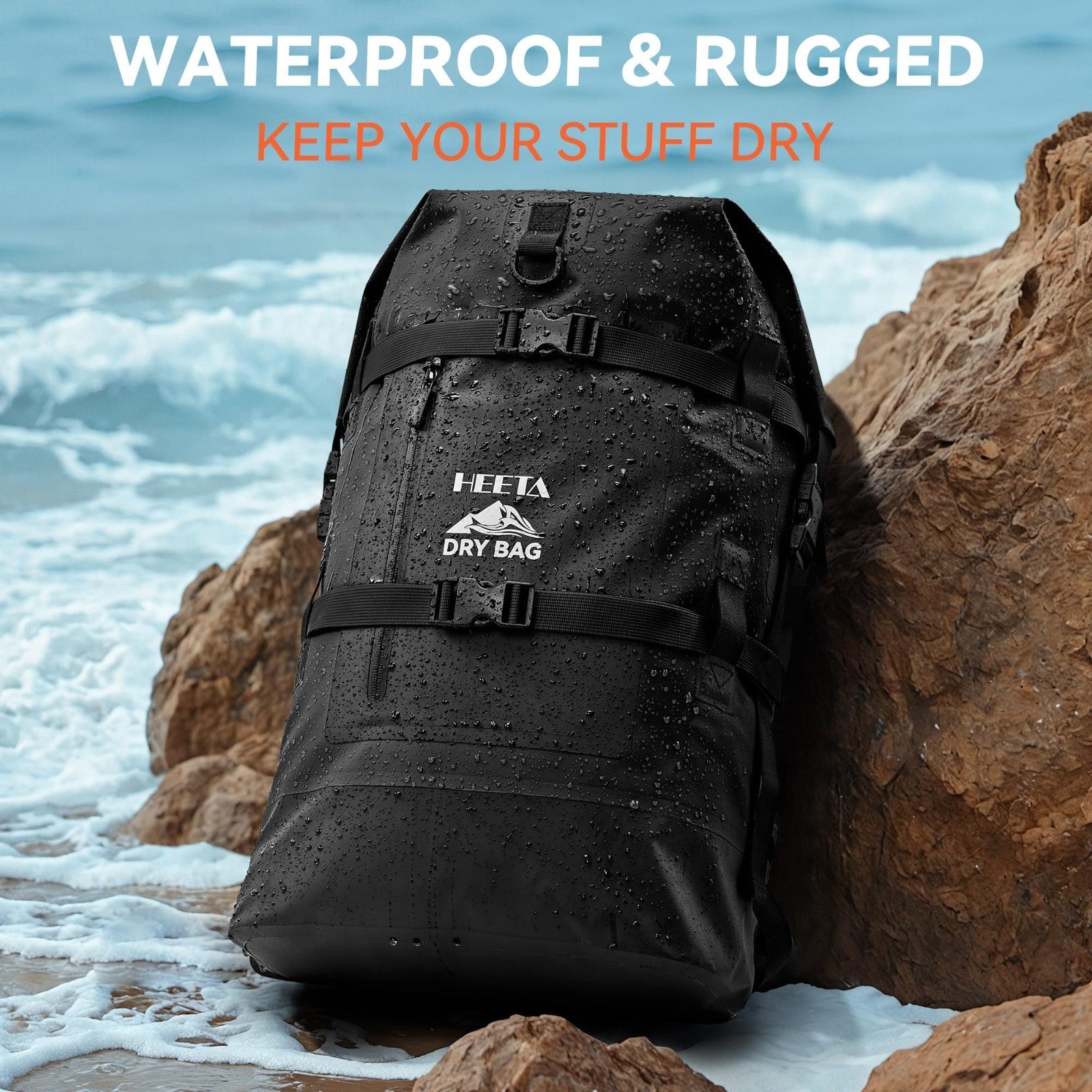 Waterproof 40L Dry Bag Backpack for Hiking, Kayaking, Travel & Camping Gear2