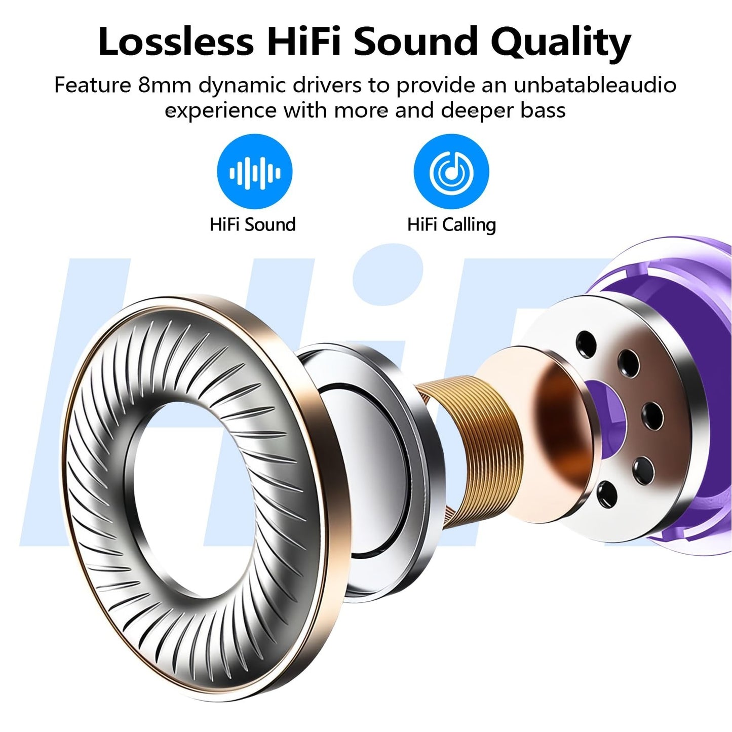Wireless Earbuds Bluetooth 5.3   Lightweight In Ear Headphones, Premium Sound, B4