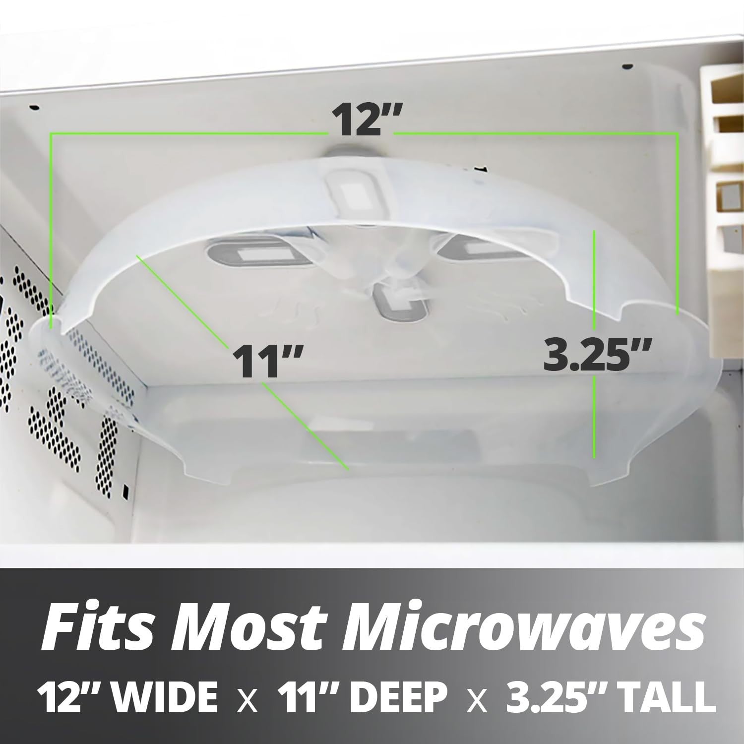 Microwave Splatter Cover 12"   BPA Free, Vented Lid, Anti Splash, Dishwasher Saf2