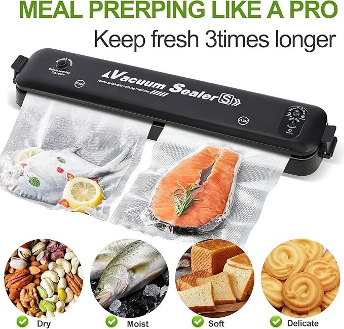 Commercial Grade Vacuum Sealer Bags  3 Rolls for Food Storage & Sous Vide 8"x20'5