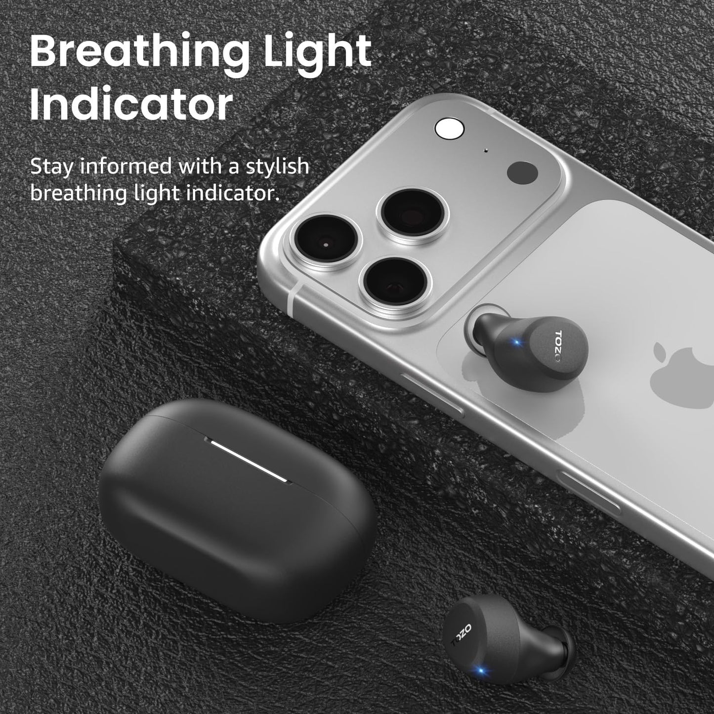 Wireless Earbuds Bluetooth 5.3, IPX5 Waterproof, AI Call Mics, Premium Sound, Ch4