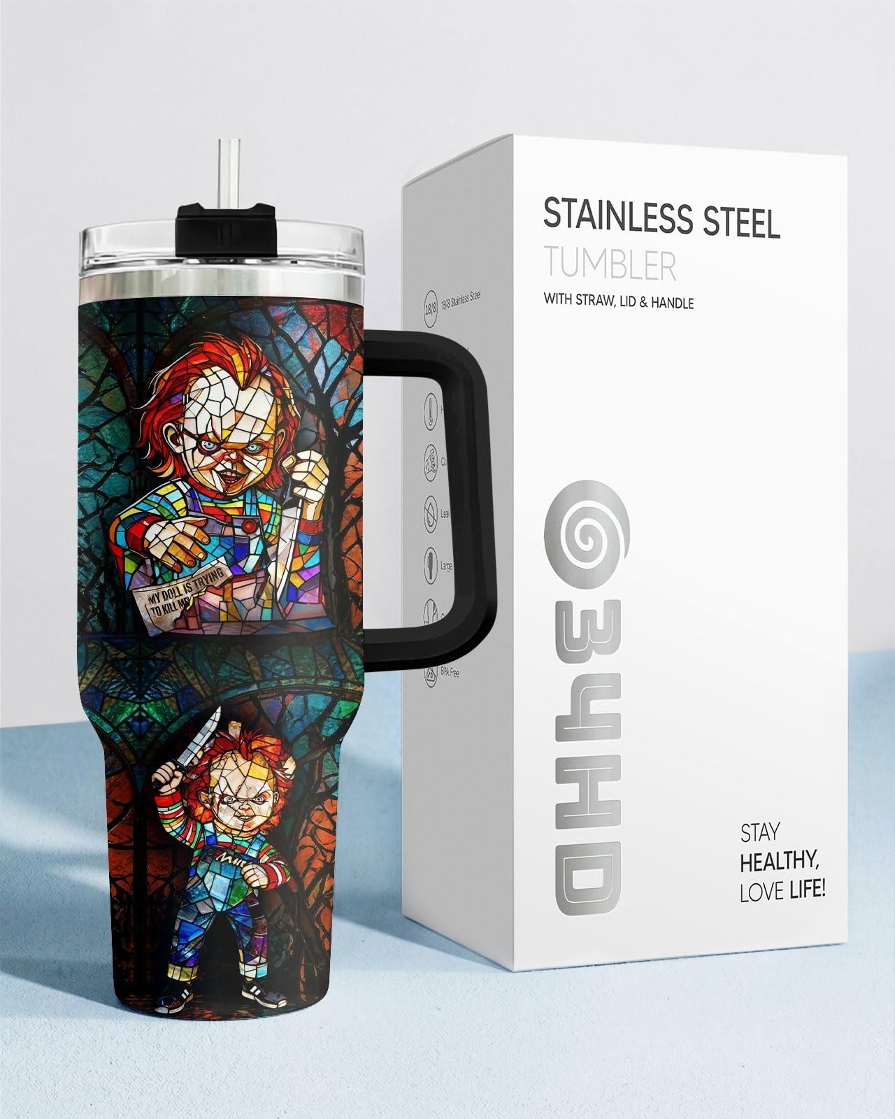 Here’s an optimized eBay title for the product:"40oz Insulated Travel Mug with7