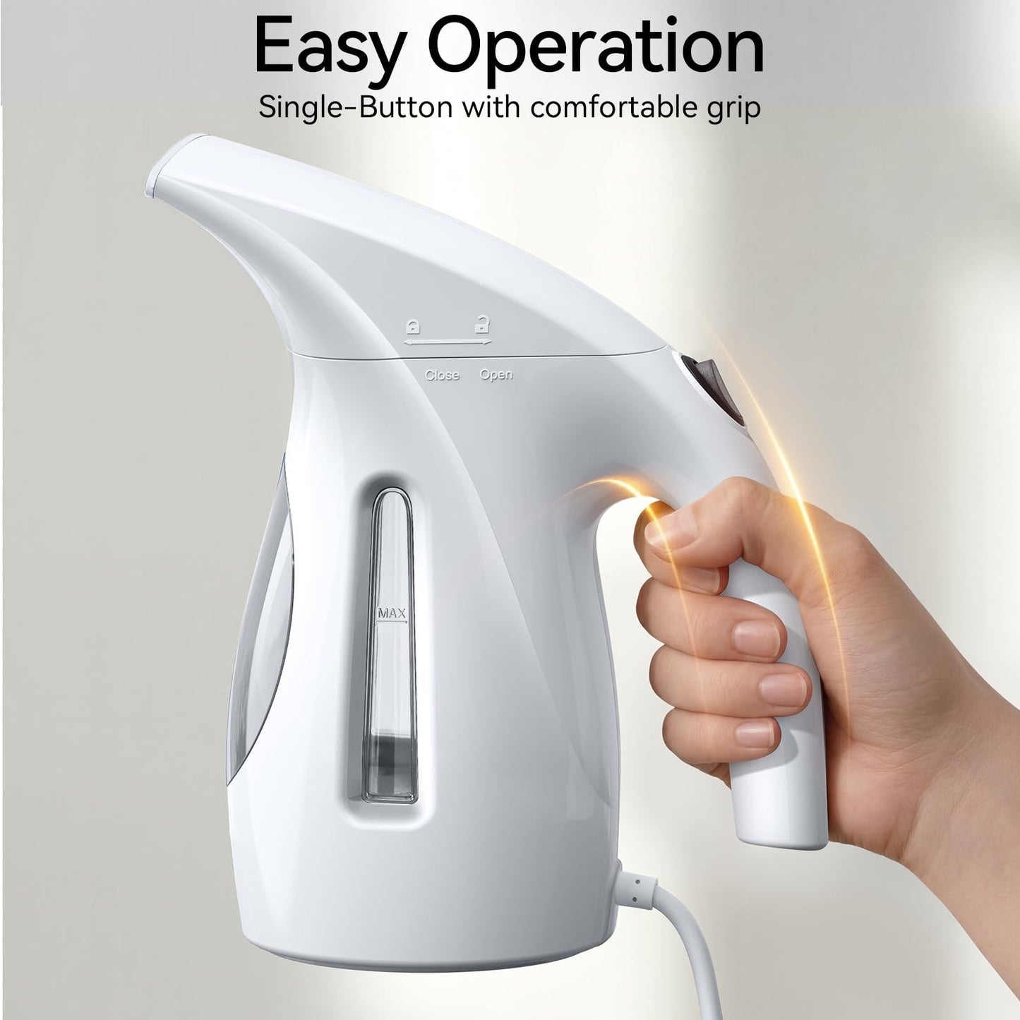 Portable Handheld Clothes Steamer, 1100W Fast Heat, 300ml Capacity, No Leak, Tra7