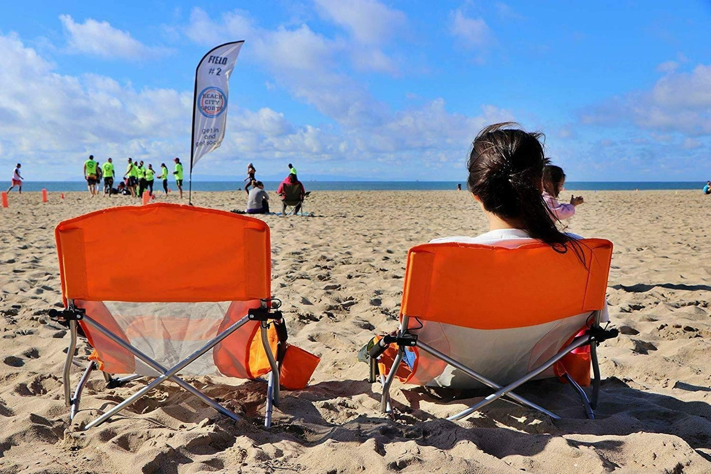 Compact Folding Beach Chair with Cup Holder - Heavy Duty Outdoor Camping, Travel5
