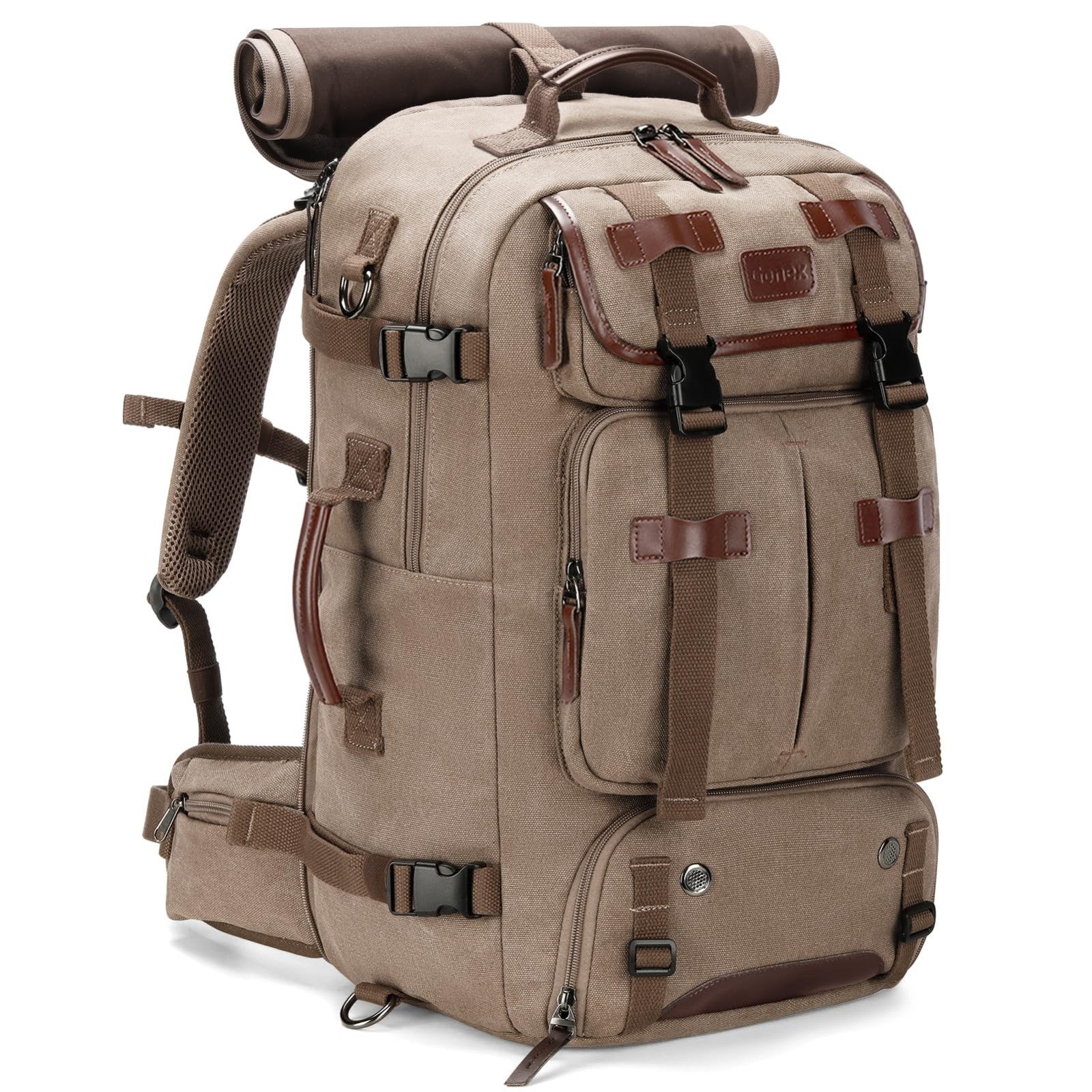 40L Convertible Laptop Backpack, Airline Approved, Travel Friendly, Coffee Brown1