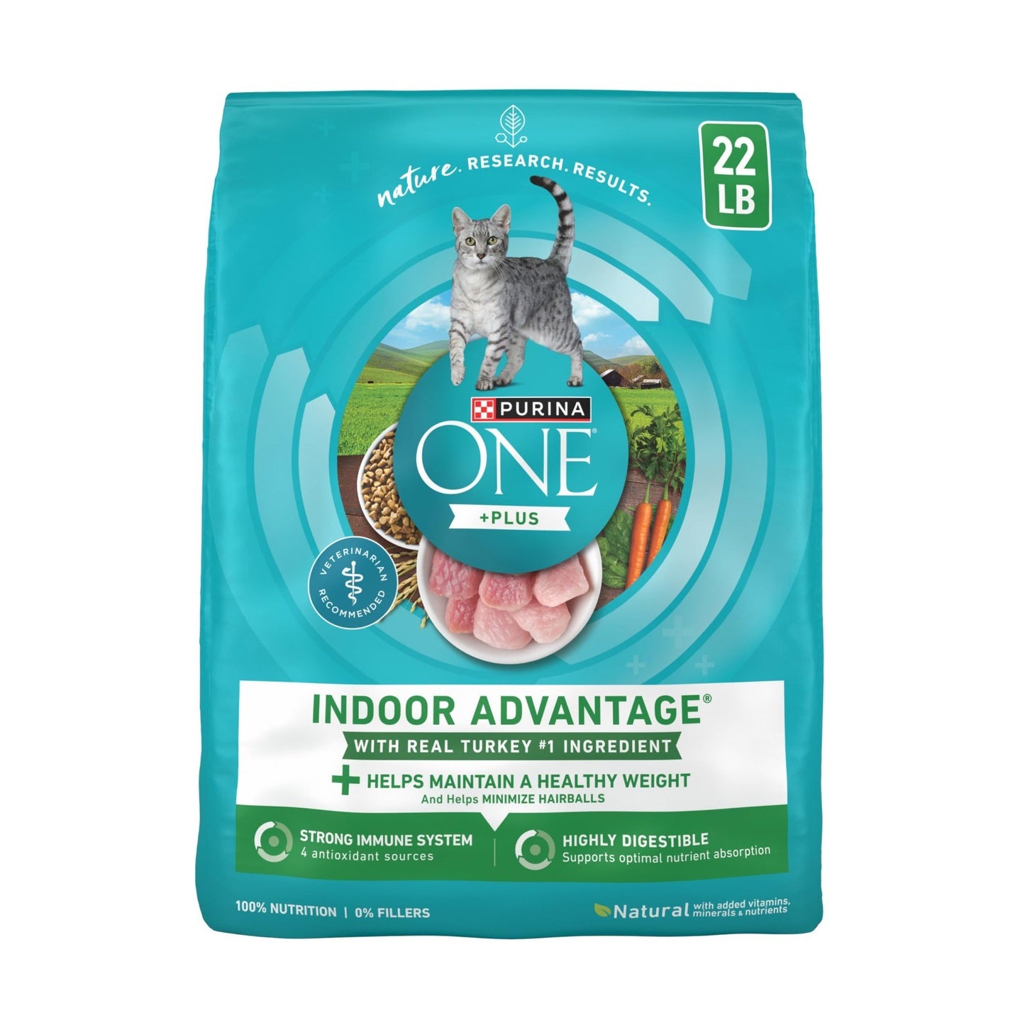 Indoor Advantage Weight Control Dry Cat Food, 22 lb   Healthy Nutrition for Cats1