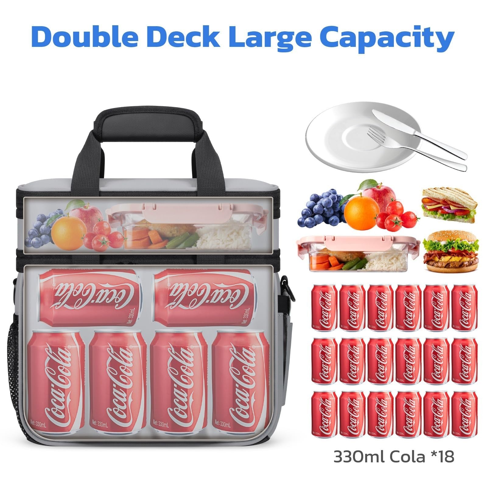 Insulated Lunch Bag 20L Cooler | Expandable, Leakproof, Portable for Work/Travel5