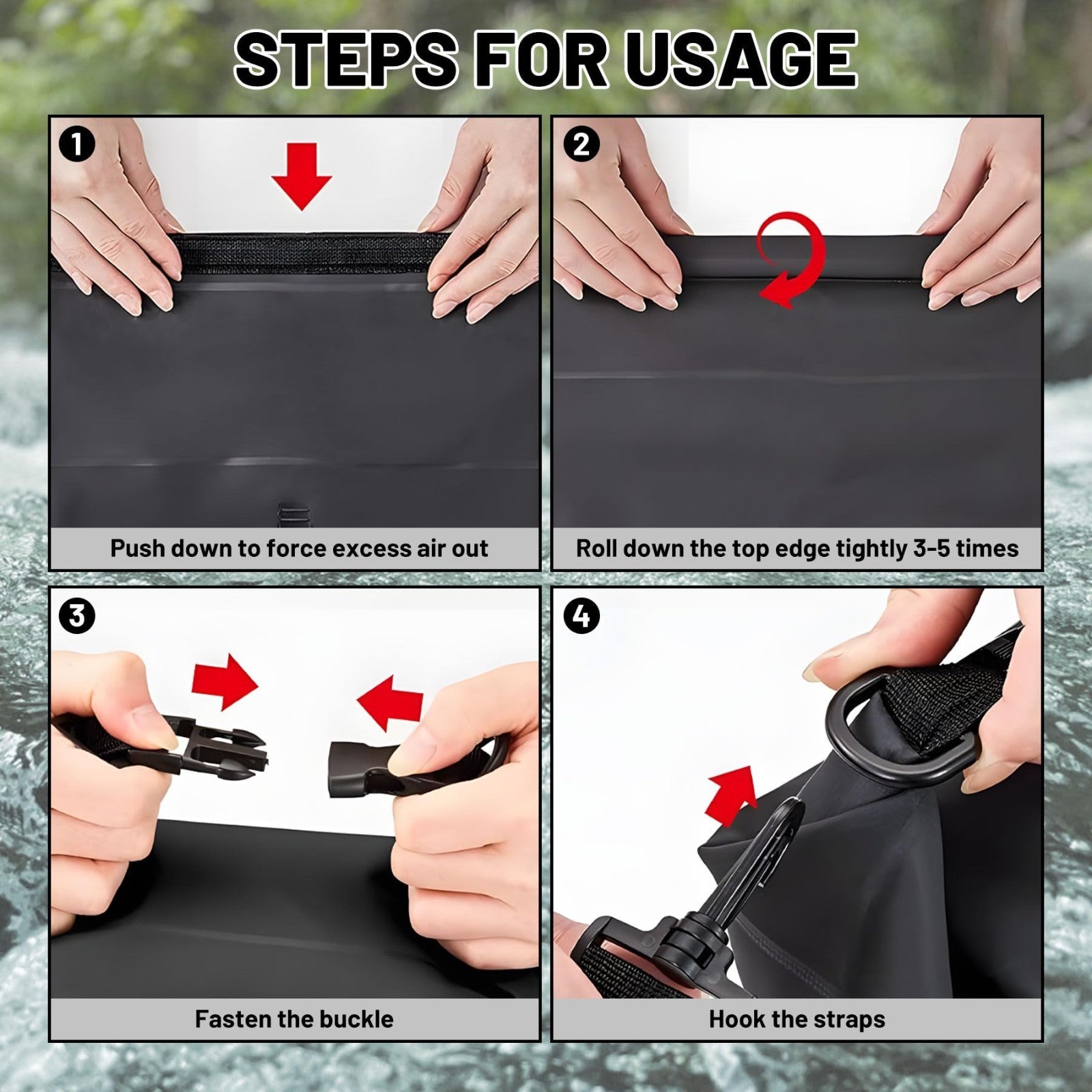 Waterproof Dry Bag Backpack - Lightweight Roll Top for Kayaking, Fishing, Campin7