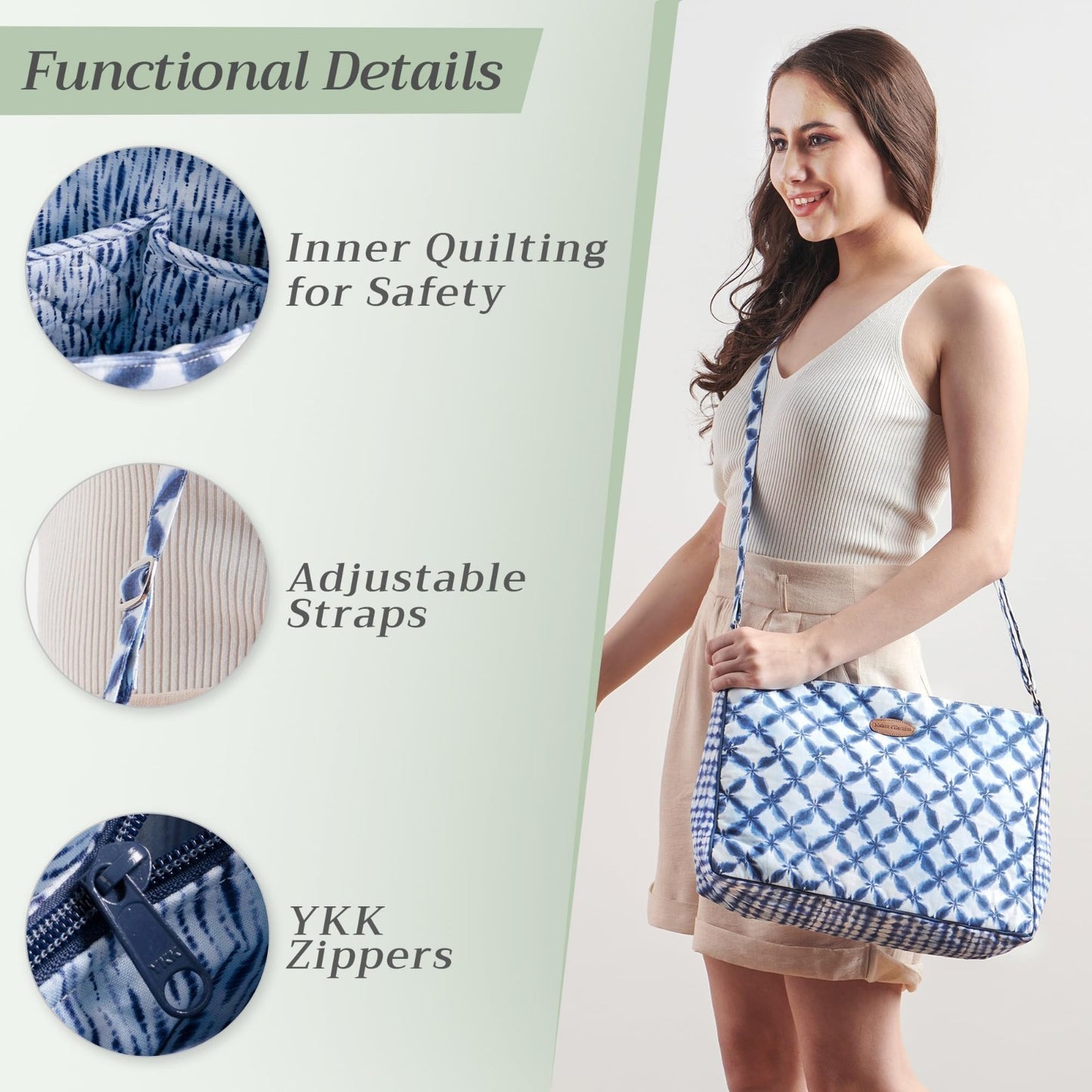Stylish Cotton Shoulder Bag for Women   Versatile Handbag, Everyday Use, Fashion2