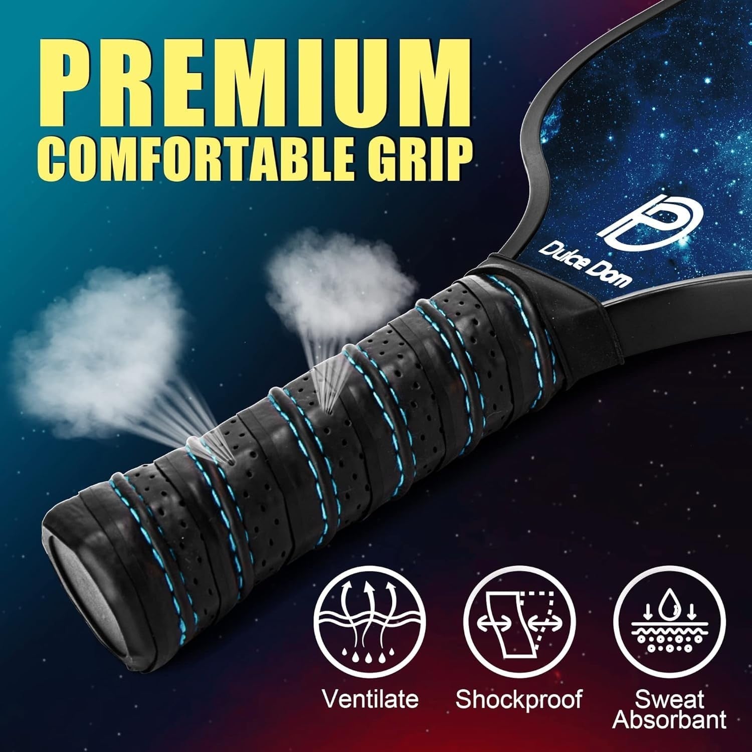 Pickleball Paddle Set of 2/4 - USAPA Approved Fiberglass/Graphite Rackets with B5