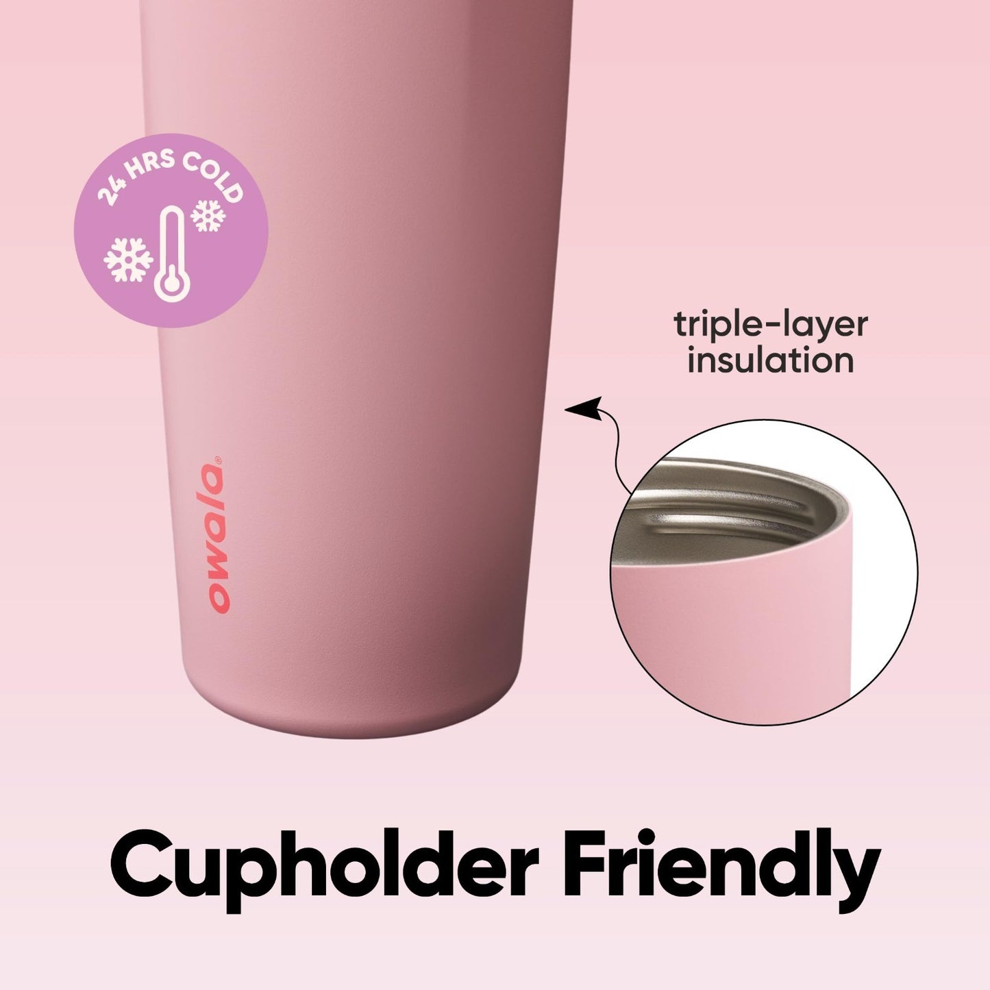 Insulated Stainless Steel Water Bottle 30oz   Two Way Spout, Built In Straw, Lea5