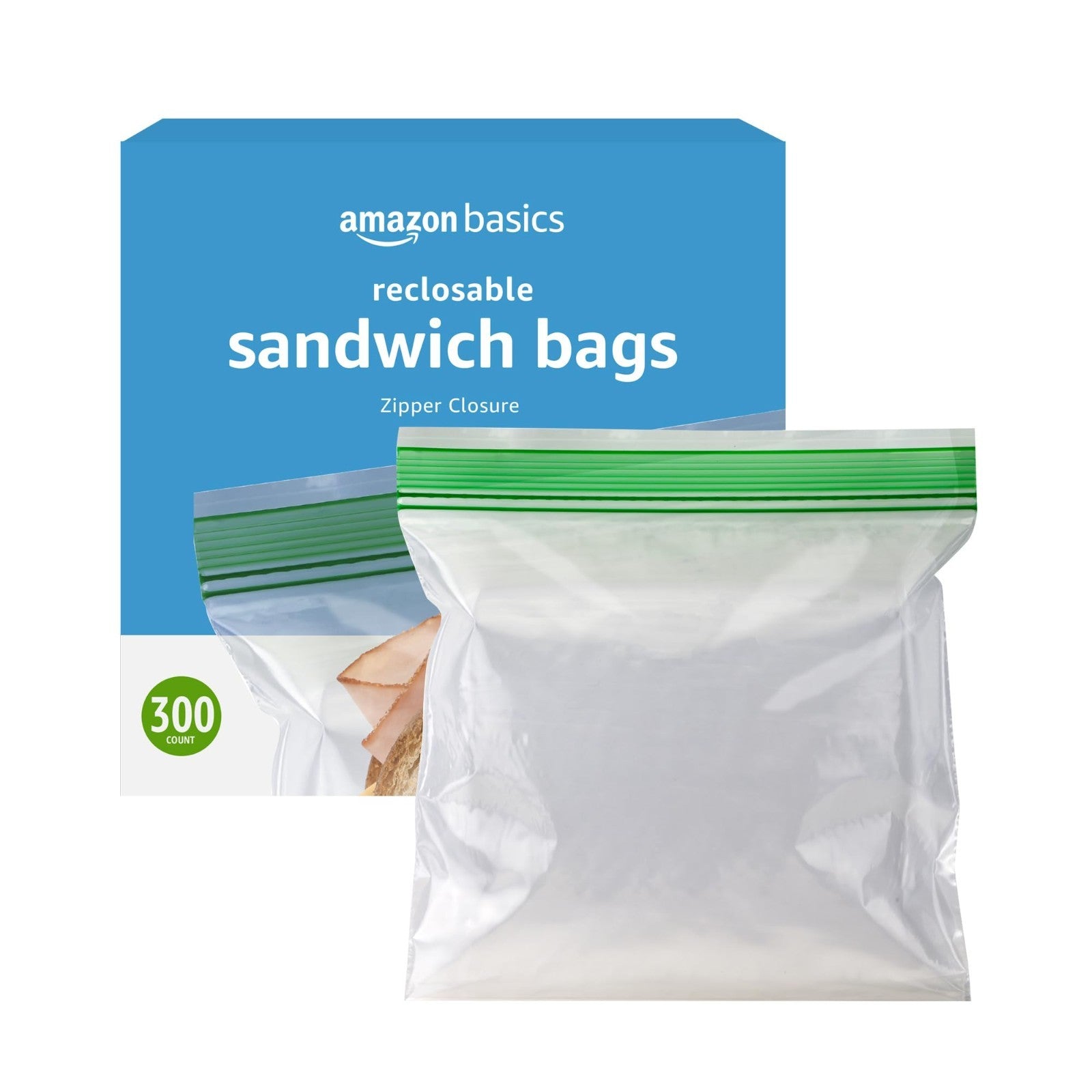 Resealable Double Zipper Sandwich Storage Bags, 300 Count   Food Storage Solutio1