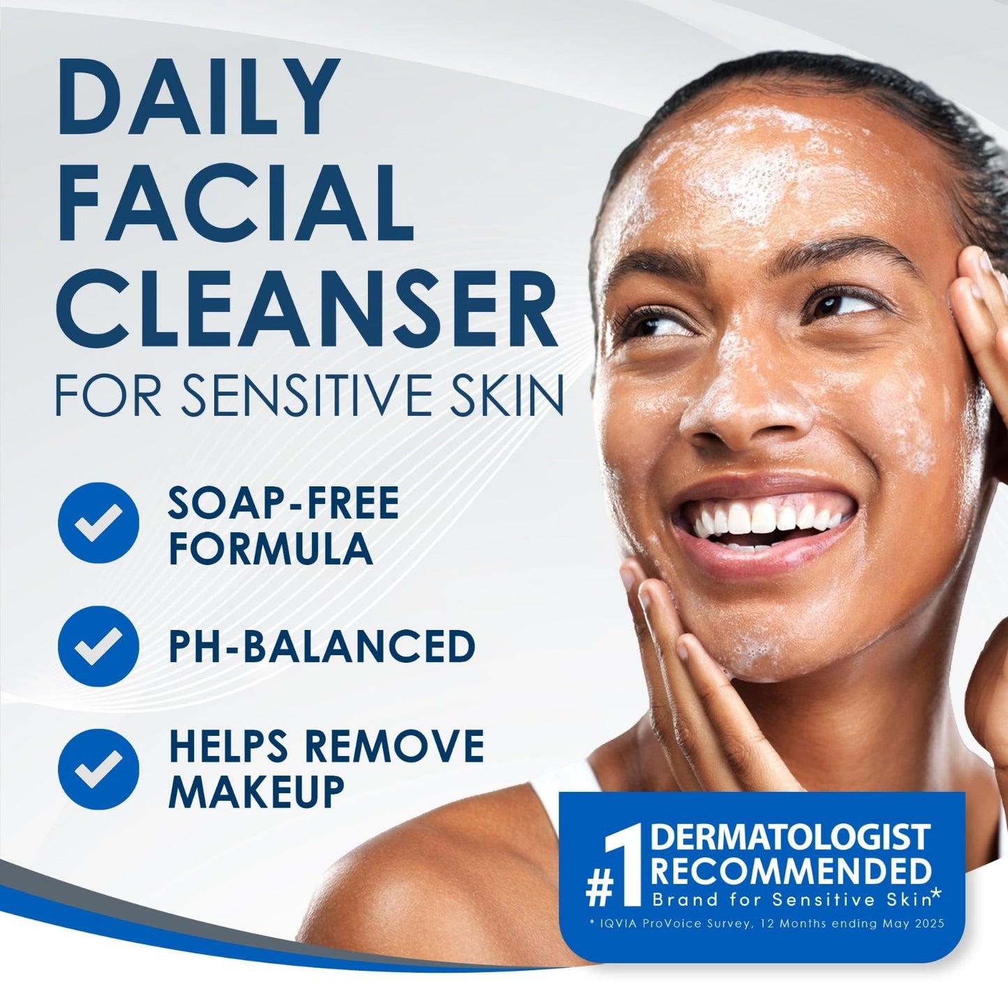 Gentle Facial Cleanser for Sensitive Skin, 2.5 Fl Oz, Non-Comedogenic, pH-Balanc2