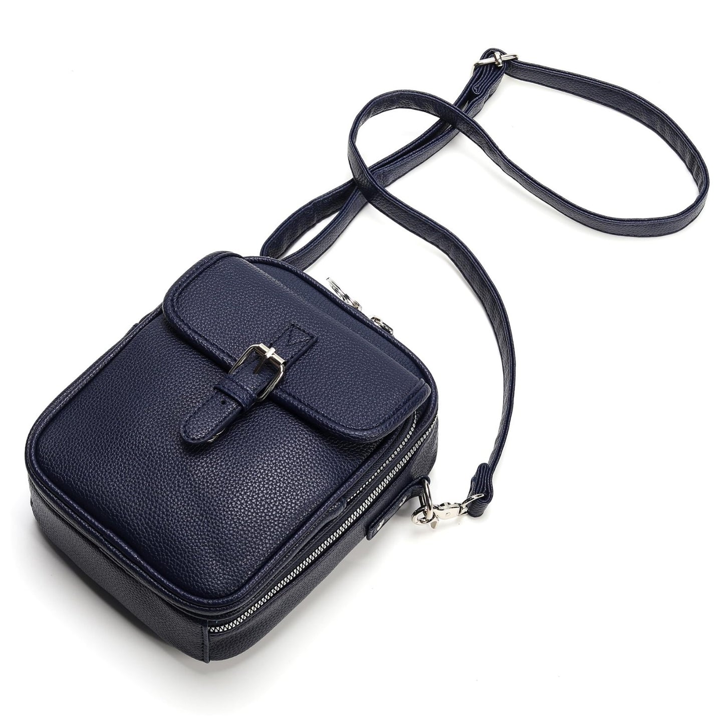 Stylish Vegan Leather Crossbody Bag for Women - Vintage Anti-Theft Messenger Pur6