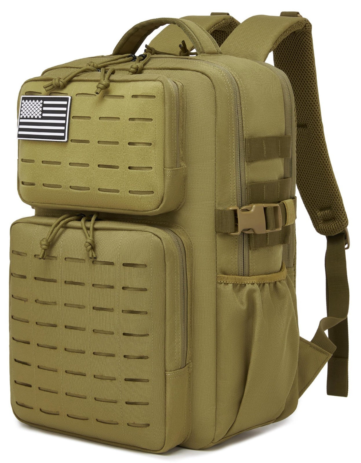 Waterproof Military Tactical Backpack 25L, 3 Day Assault Pack, MOLLE Design, Bla2