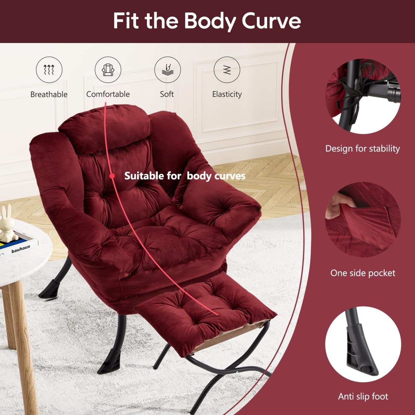 Here’s an optimized eBay title for the product:"Modern Lazy Chair with Folding3