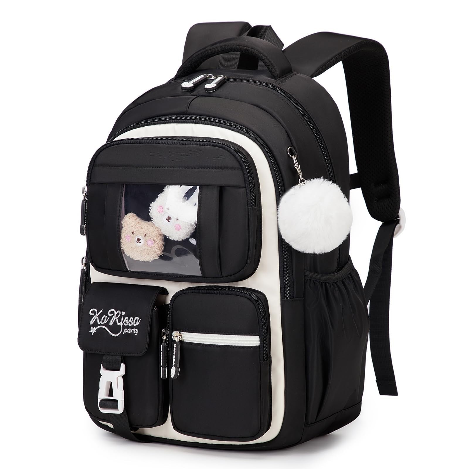 Kawaii Girls Backpack - Stylish School Bag for Middle & Elementary Students - Bl1