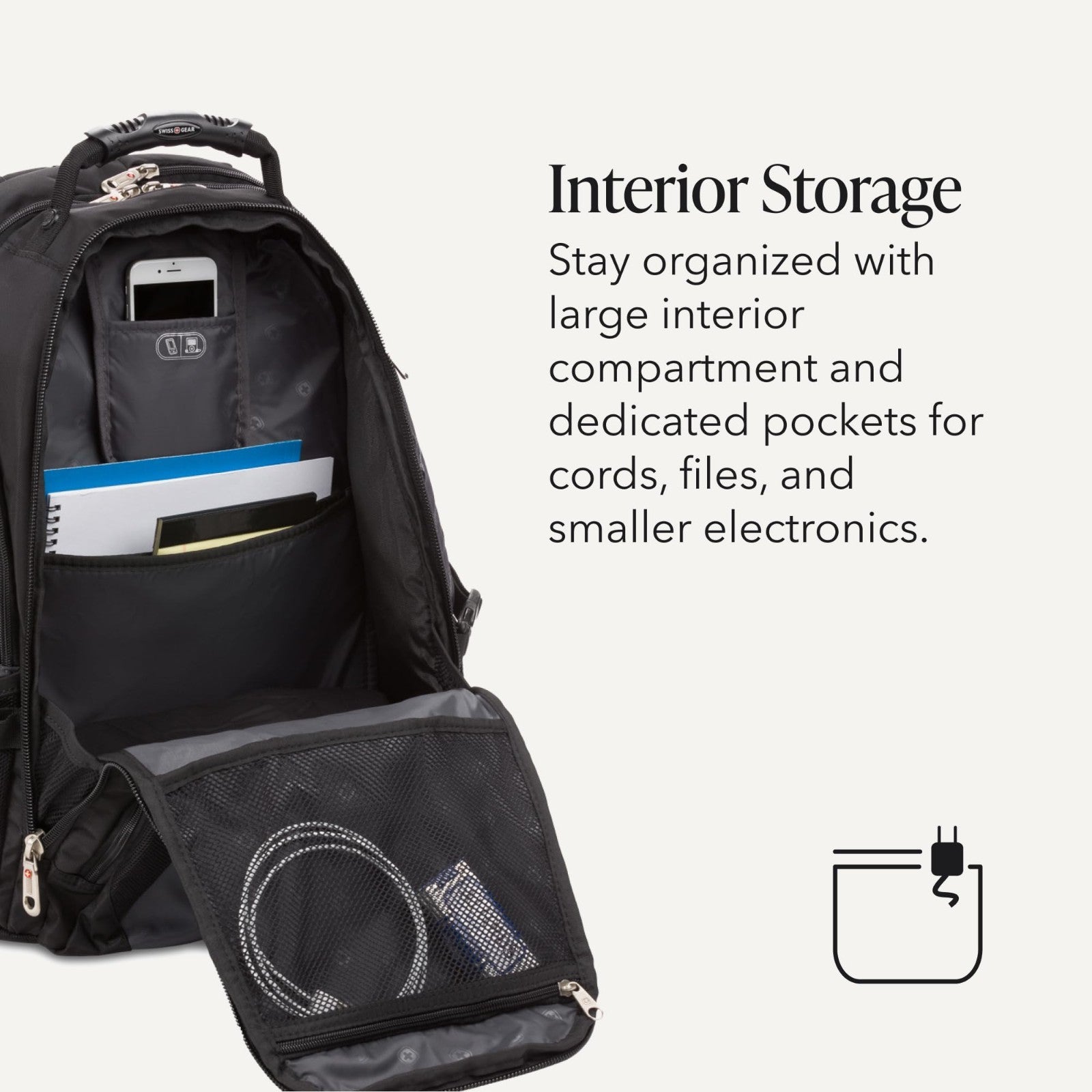 TSA Friendly 17 Inch Laptop Backpack, RFID Protection, Lay Flat Design, Black, 35