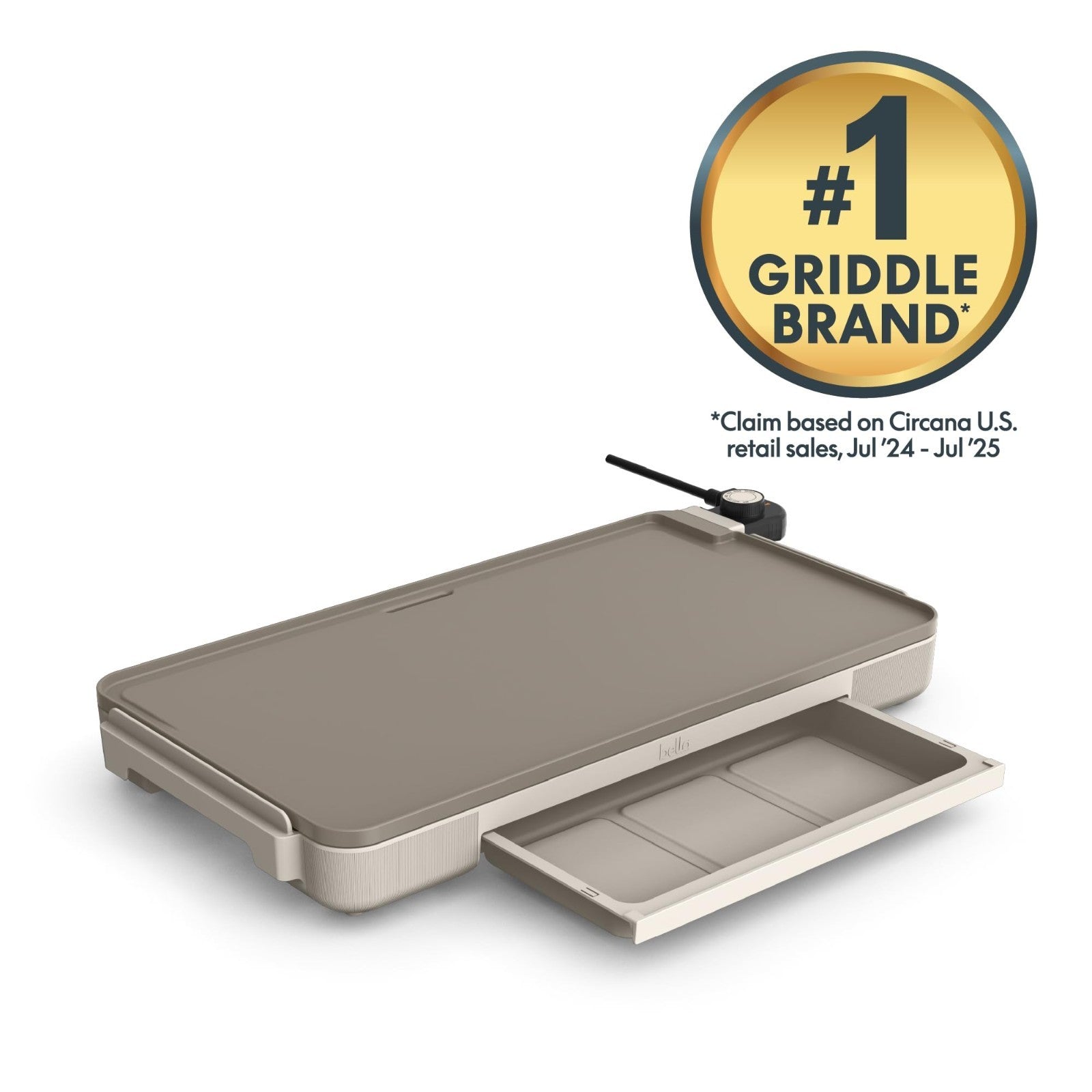 Electric Griddle 12" x 22" with Warming Tray, Nonstick Coating, Removable Probe,3