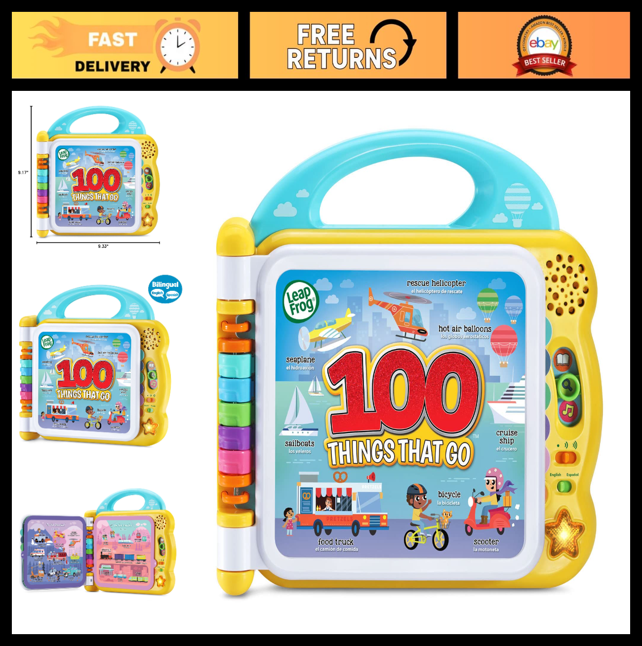 100 Things That Go Learning Toy   Interactive Educational Playset for Kids0